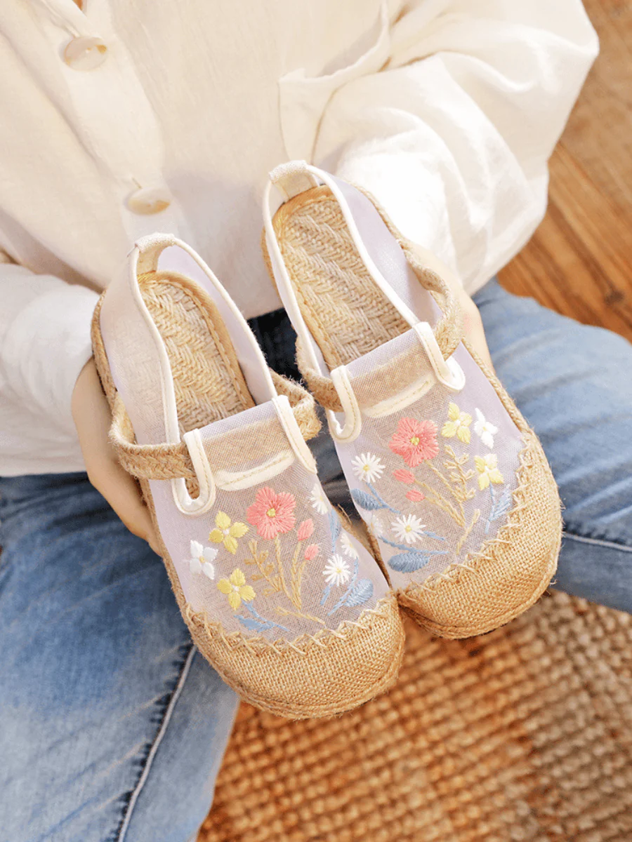 CACTUS ROSE | EMBROIDERED MESH UPPER ESPADRILLE LOAFER - Image 2