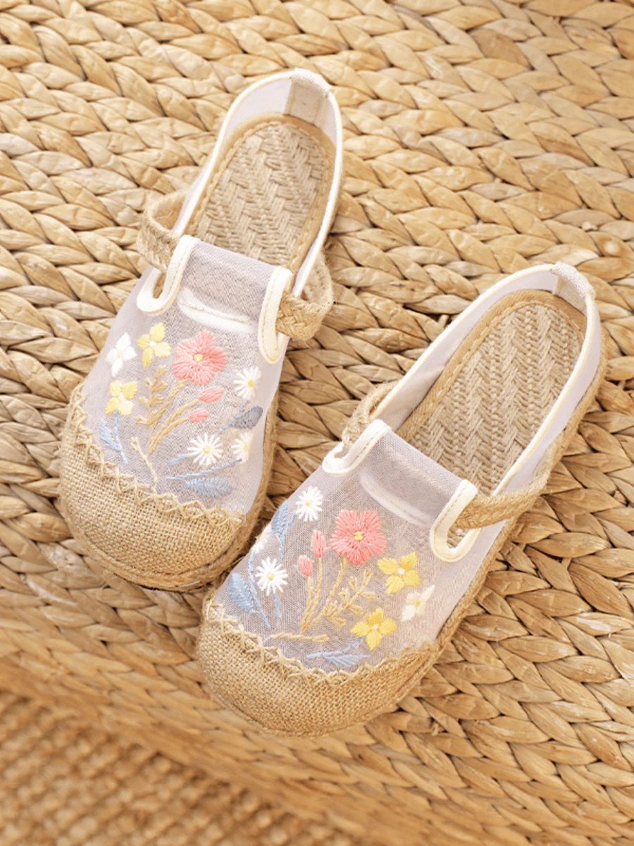 CACTUS ROSE | EMBROIDERED MESH UPPER ESPADRILLE LOAFER - Image 3