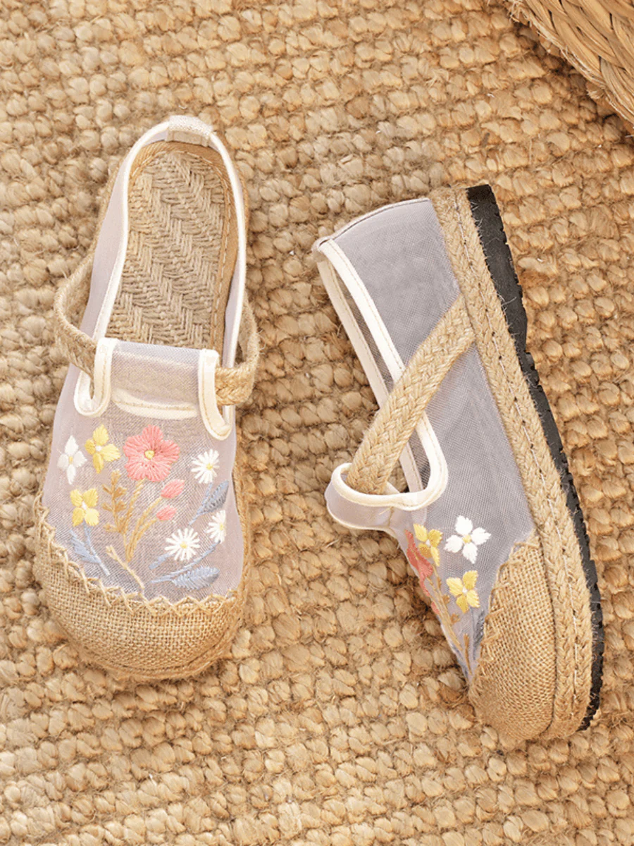 CACTUS ROSE | EMBROIDERED MESH UPPER ESPADRILLE LOAFER - Image 5