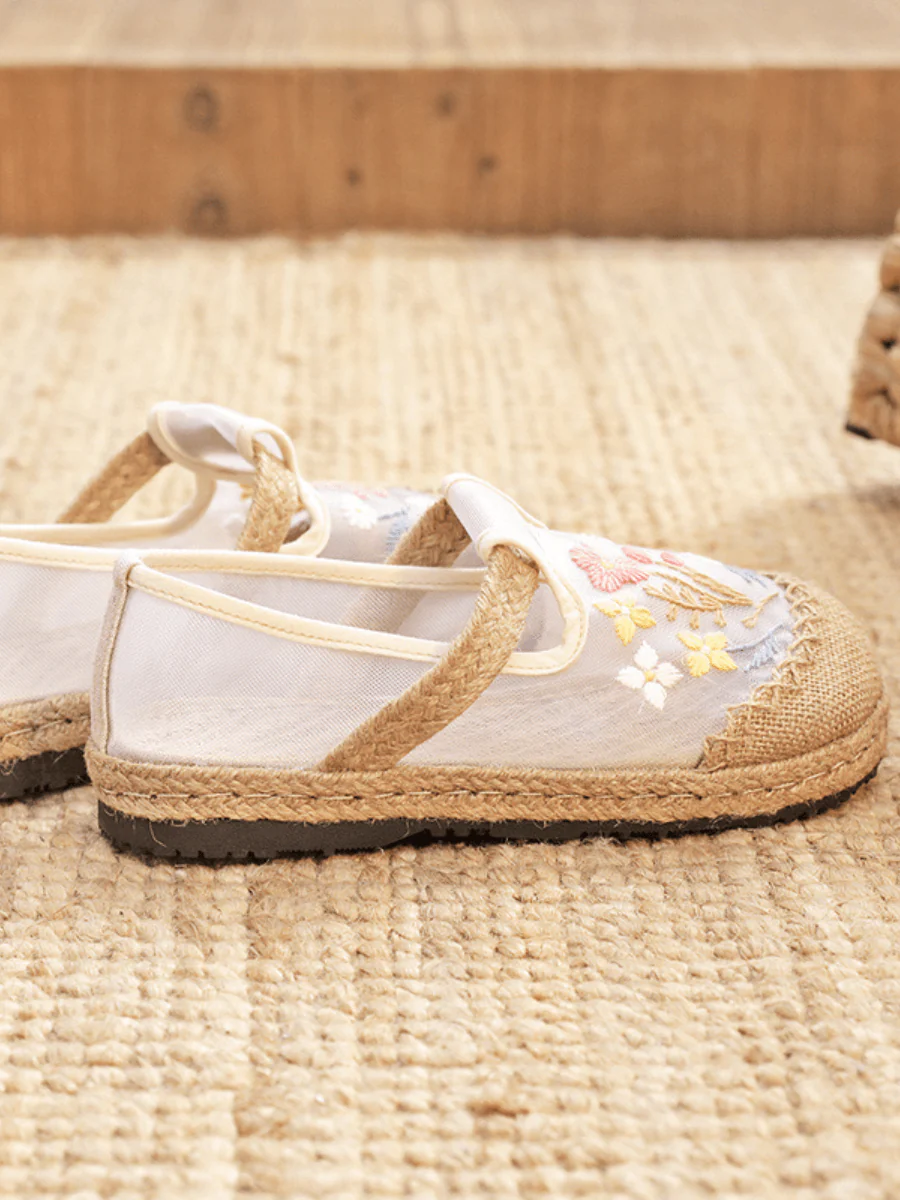 CACTUS ROSE | EMBROIDERED MESH UPPER ESPADRILLE LOAFER - Image 6