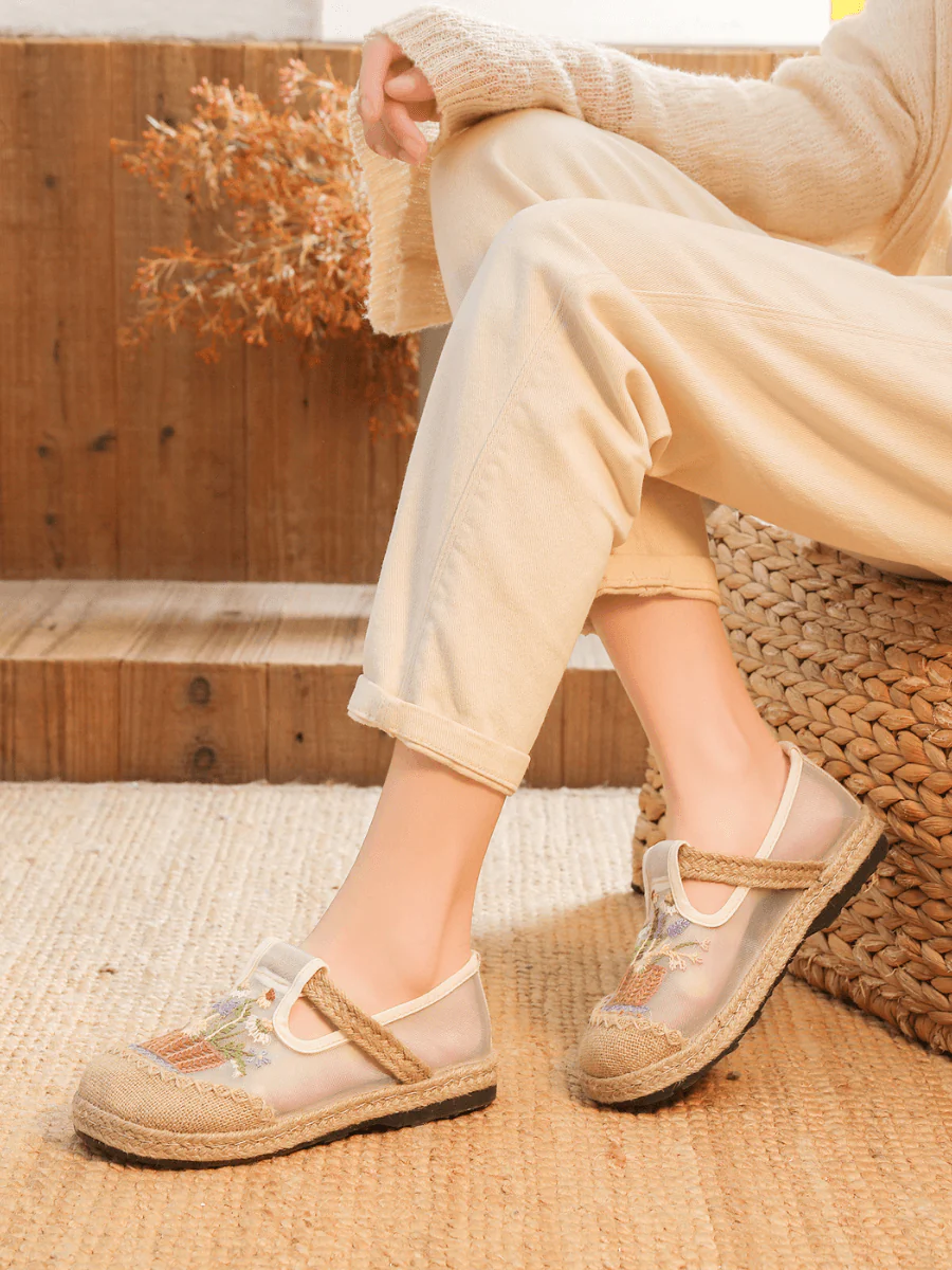 Cactus Rose | Garden Gala Embroidered Mesh Loafer - Image 2