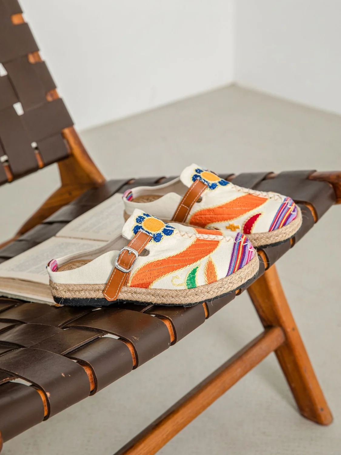 Cactus Rose | Honolulu Embroidered Linen Mules - beige - Image 3