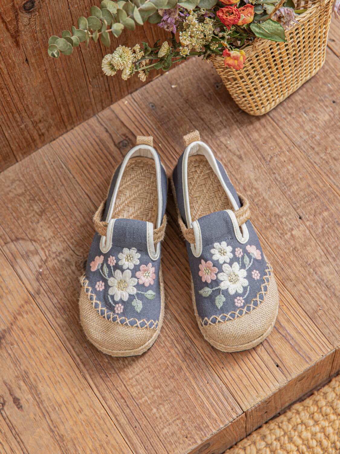 Cactus Rose | Islie Floral Linen Espadrilles - Image 11