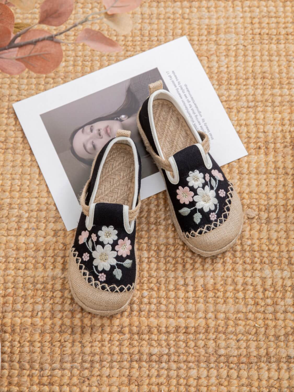 Cactus Rose | Islie Floral Linen Espadrilles - Image 7