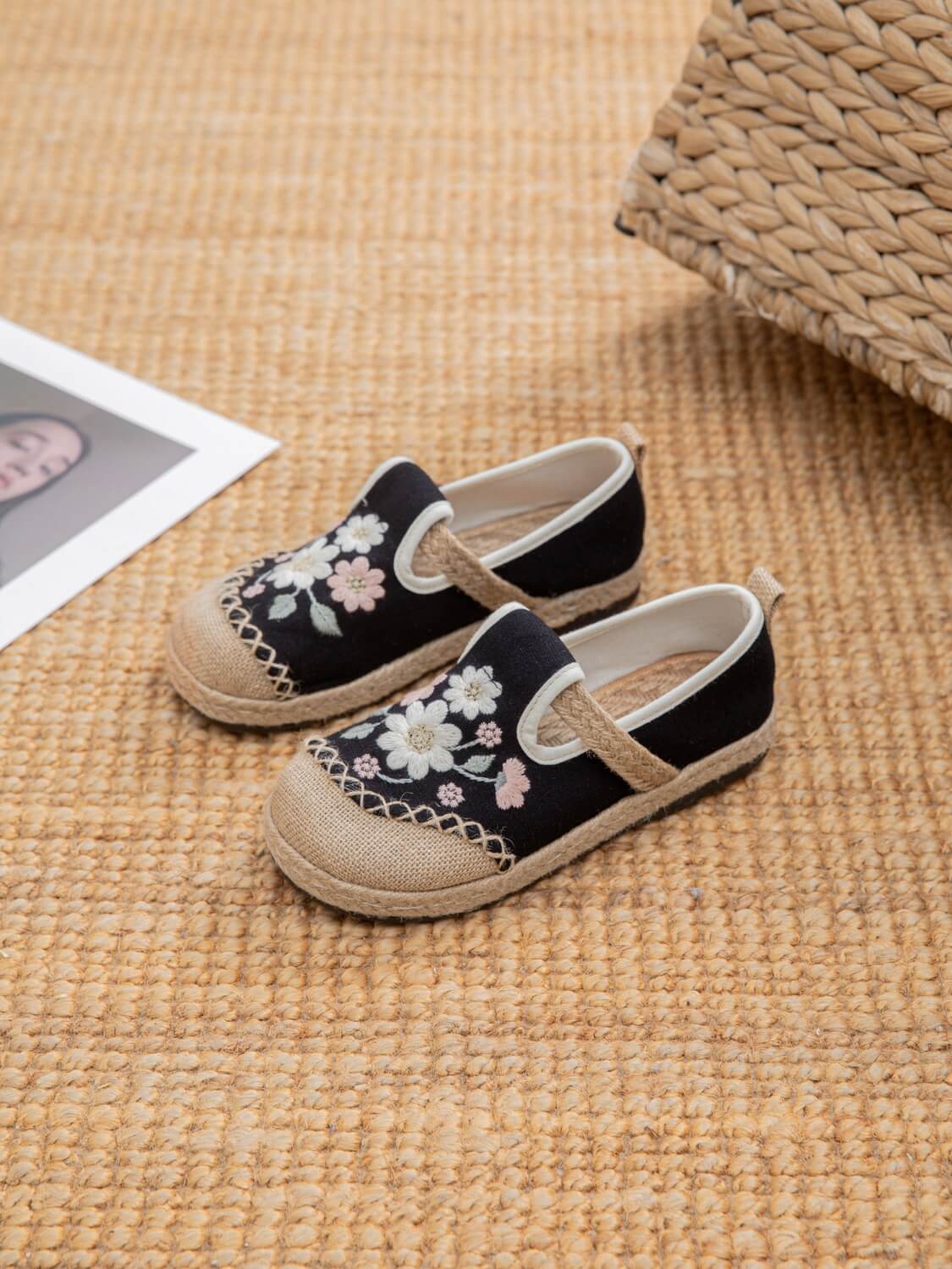 Cactus Rose | Islie Floral Linen Espadrilles - Image 8