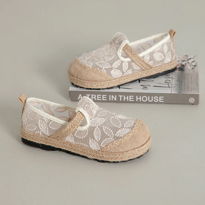 Cactus Rose | Marney Embroidered linen Mesh Espadrilles - Image 2