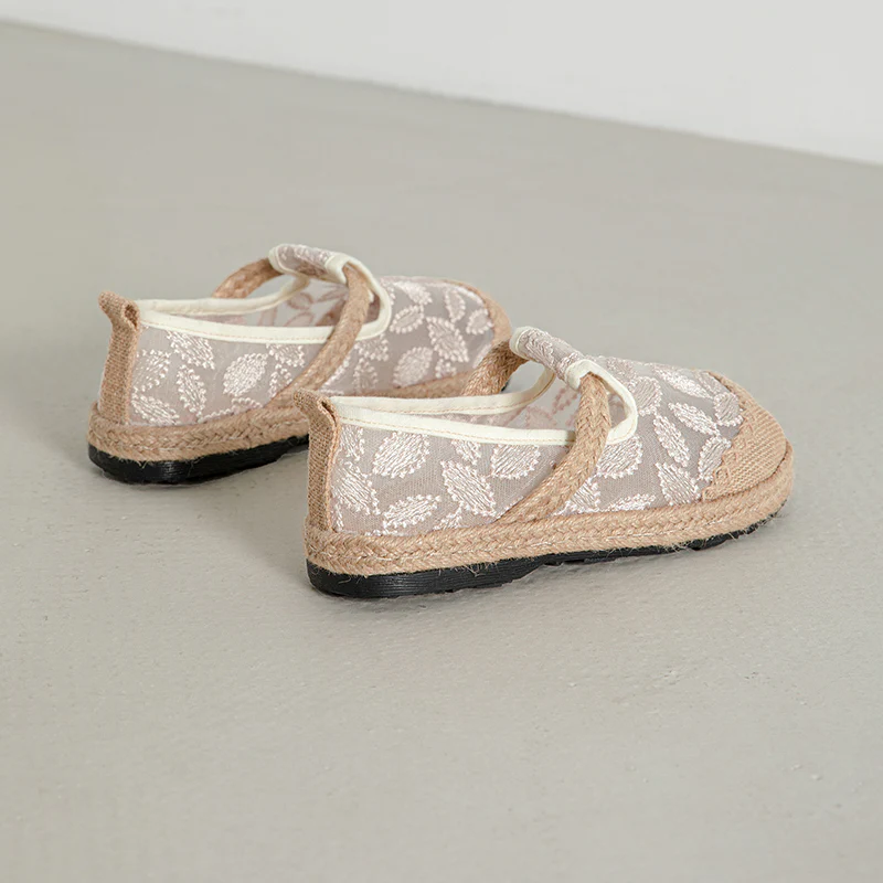 Cactus Rose | Marney Embroidered linen Mesh Espadrilles - Image 4