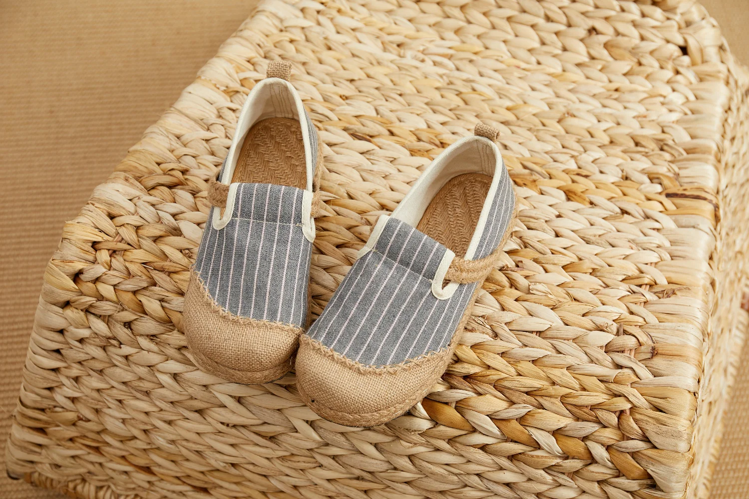 Cactus Rose |Stripe Strap-Accent Espadrilles Loafers - Women - Image 7