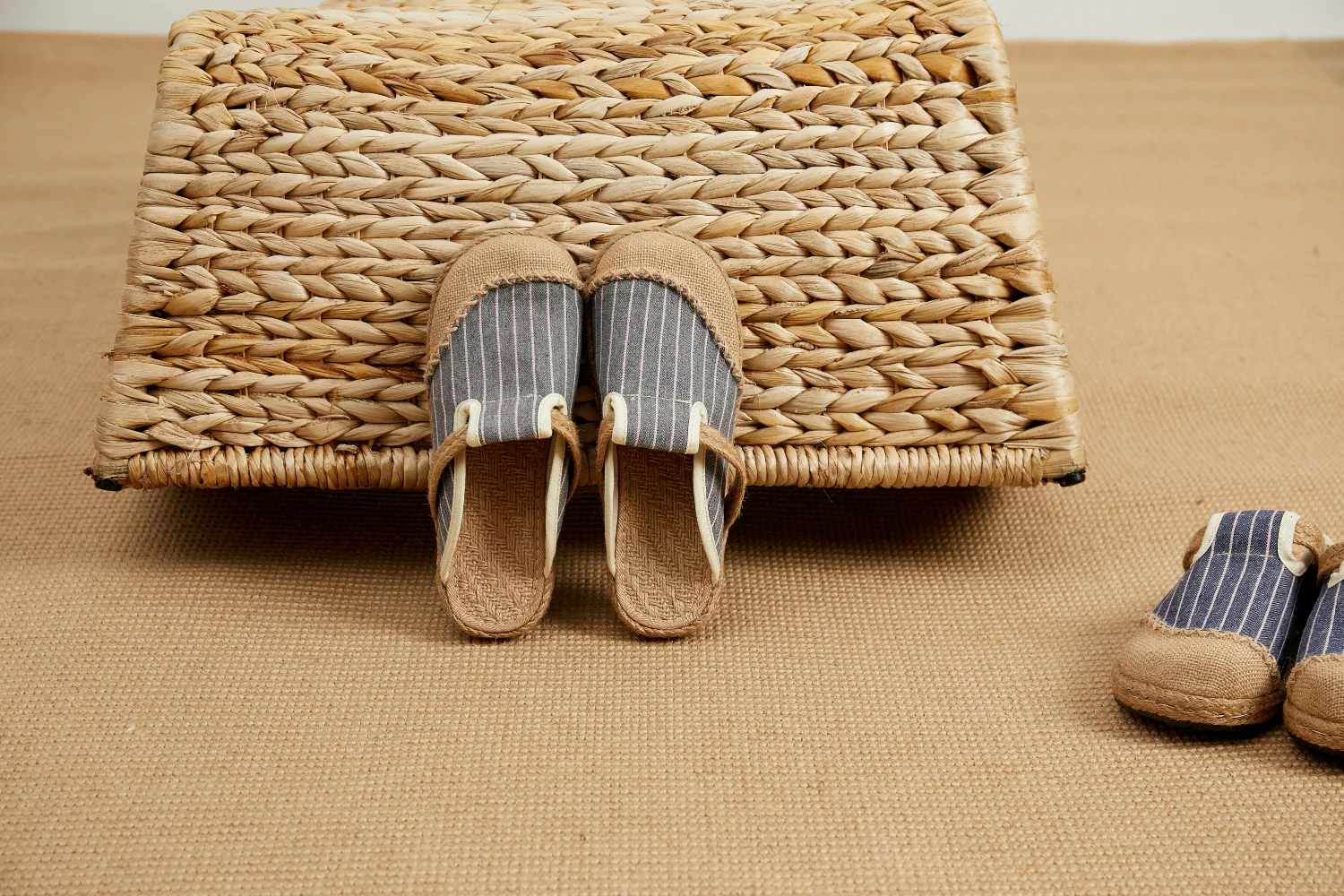 Cactus Rose |Stripe Strap-Accent Linen Mules Epadrilles - Women - Image 8