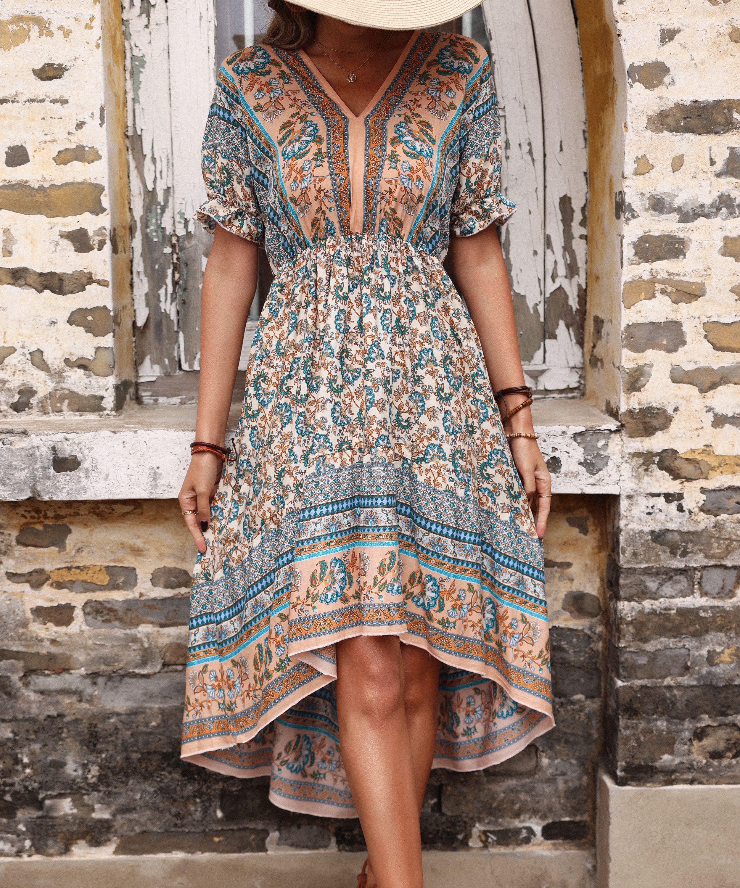 CADENA MIDI DRESS - APRICOT - Image 5