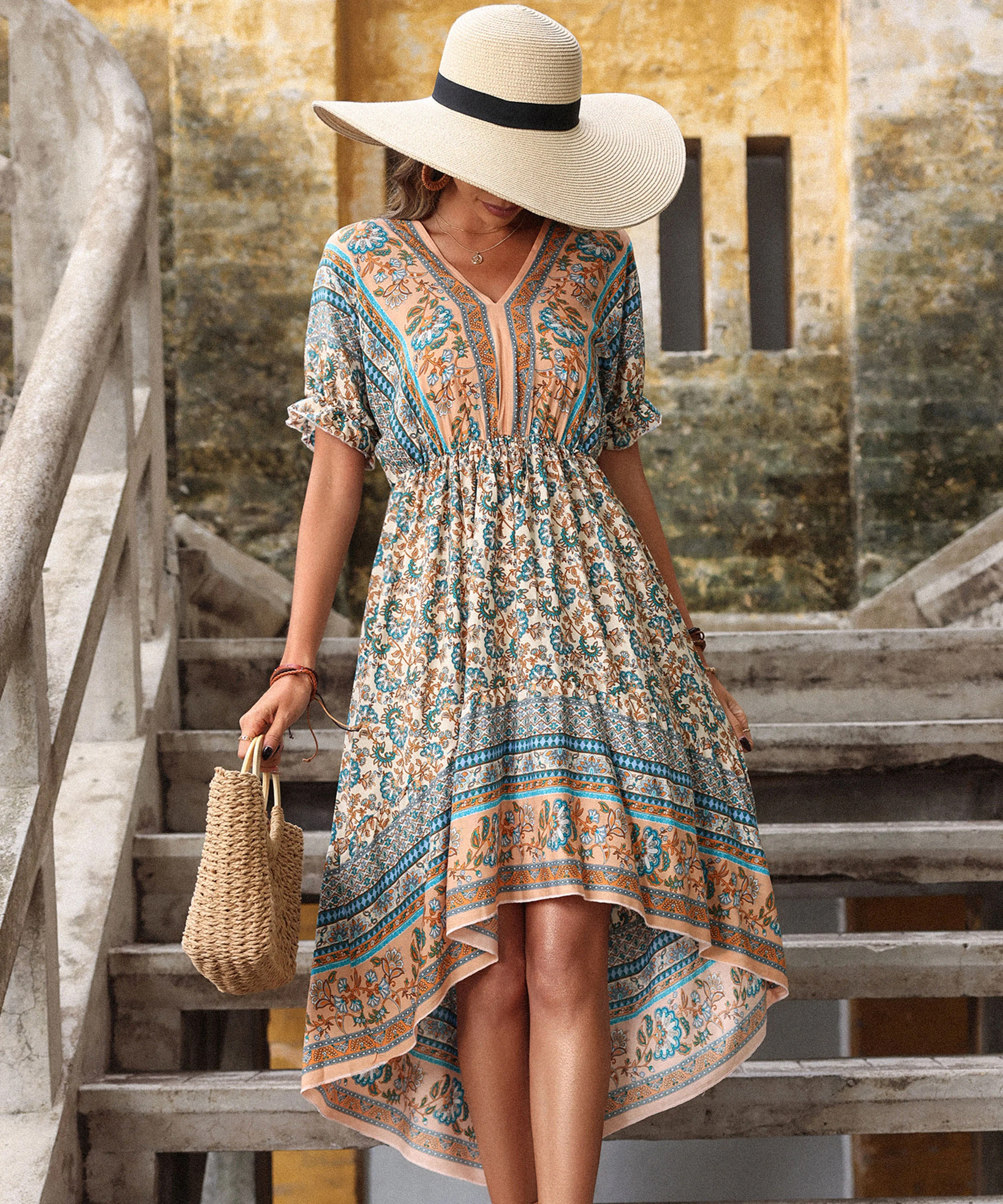 CADENA MIDI DRESS - APRICOT - Image 8