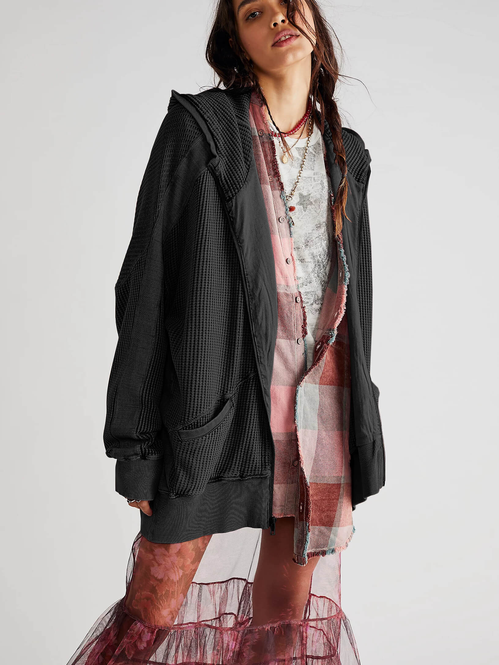 Campfire Hoodie Jacket - Black - Image 2