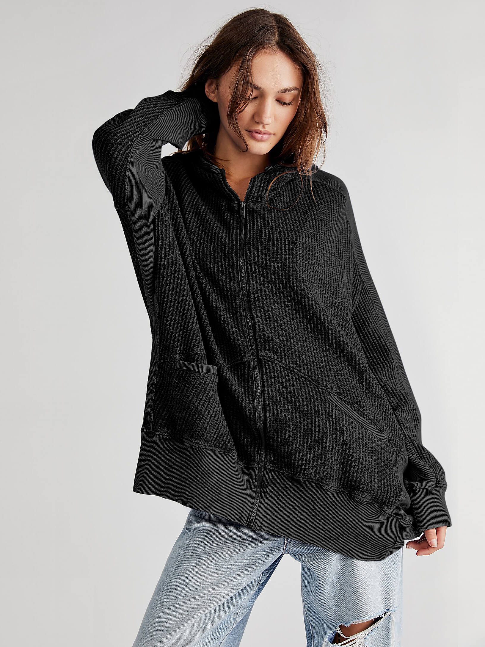 Campfire Hoodie Jacket - Black - Image 4