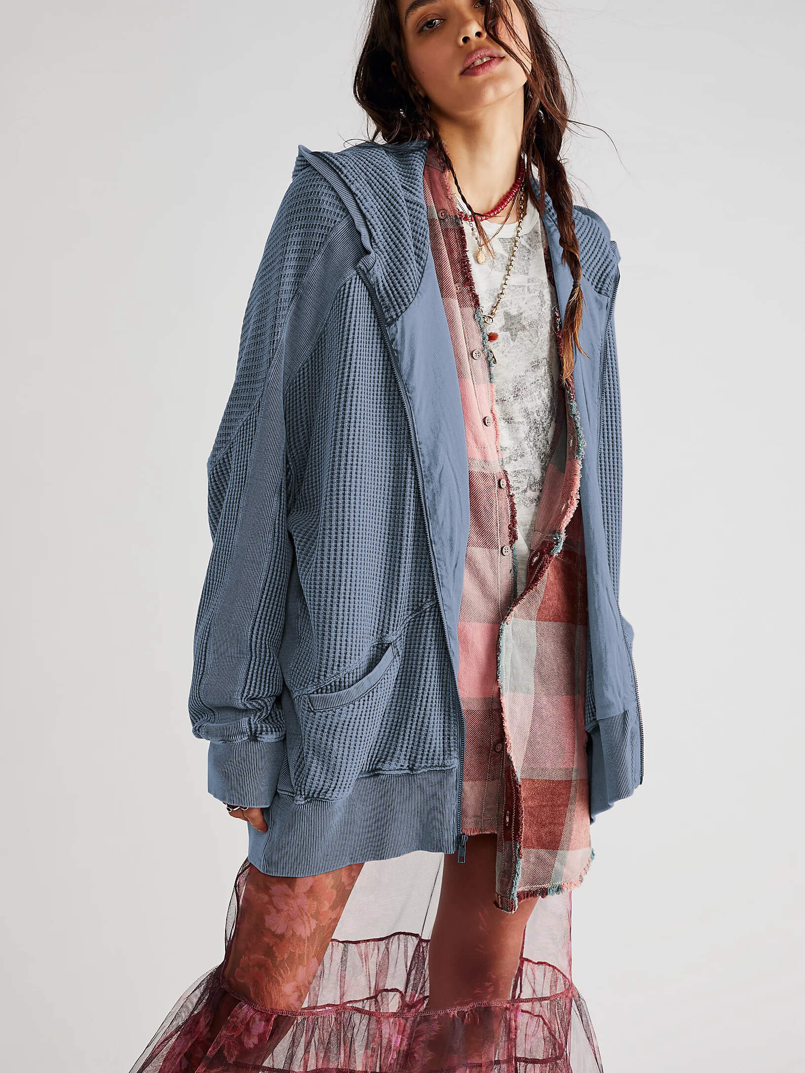 Campfire Hoodie Jacket - Blue - Image 2