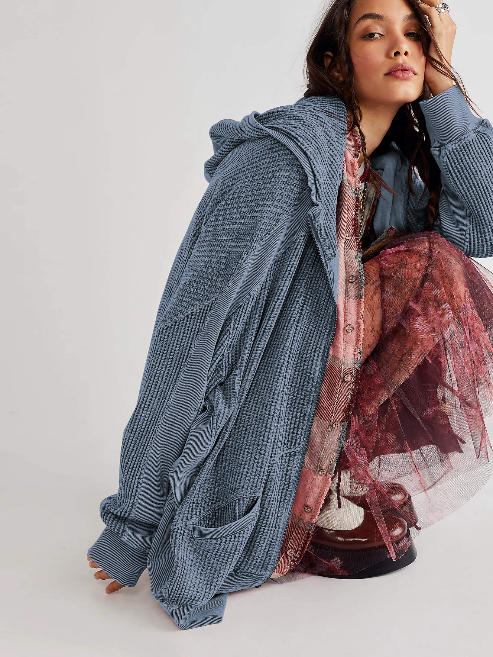 Campfire Hoodie Jacket - Blue - Image 4