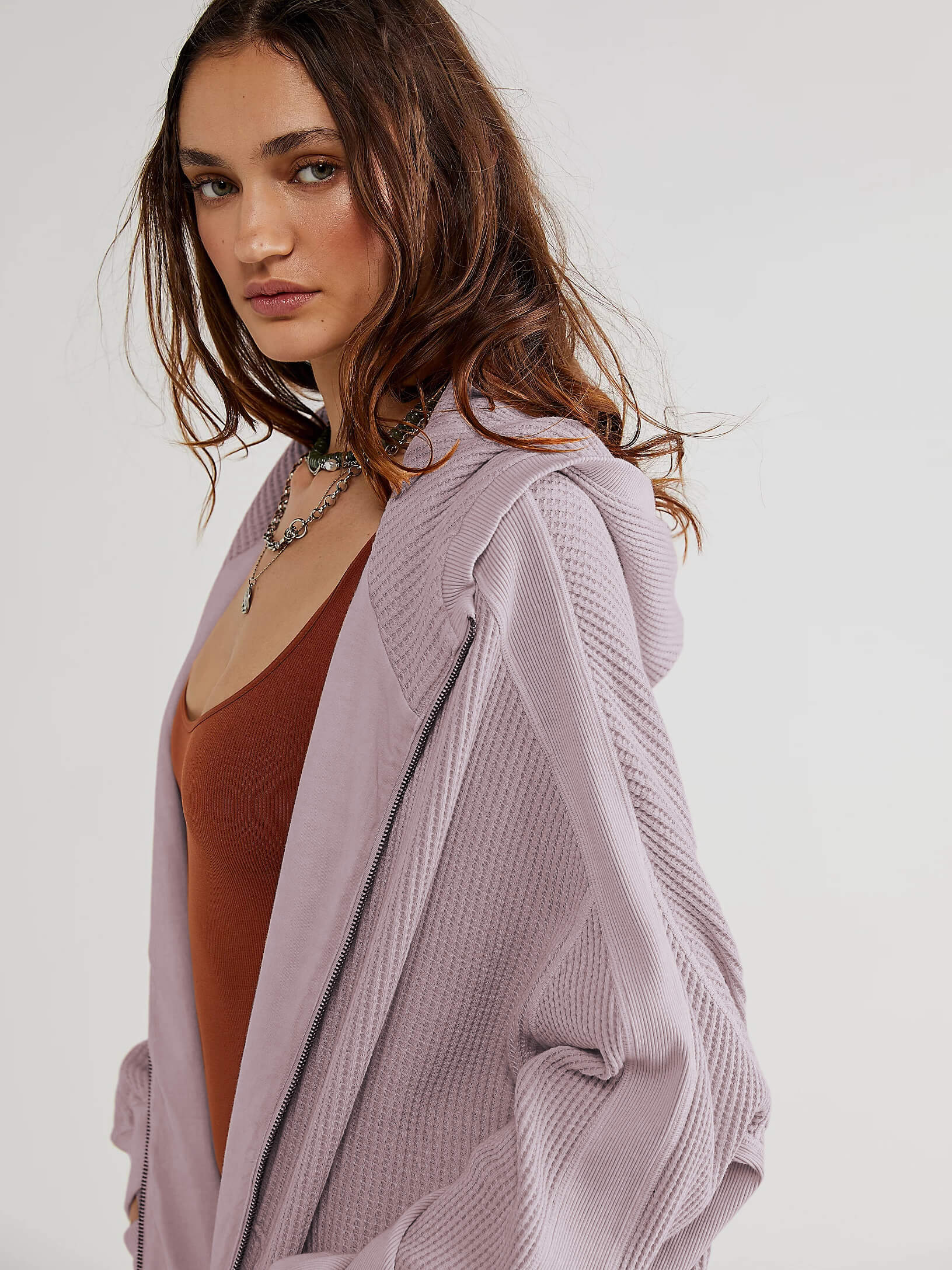 Campfire Hoodie Jacket - Mauve - Image 6