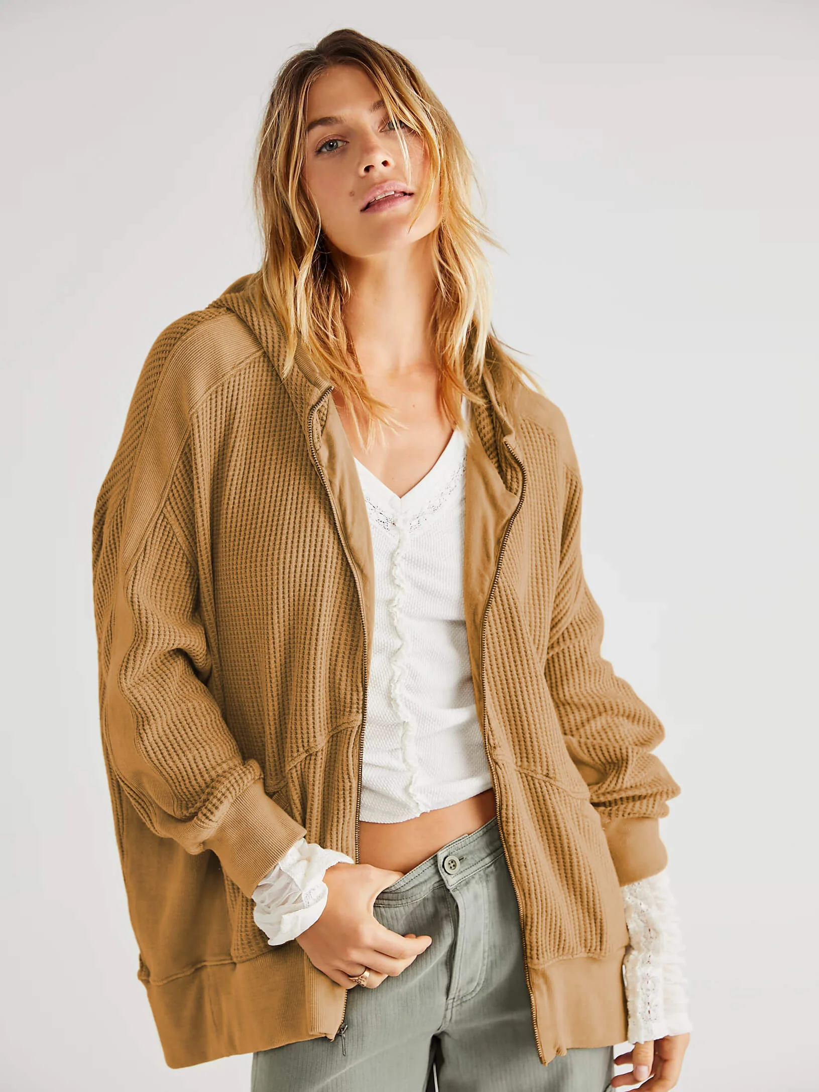 Campfire Hoodie Jacket - Mocha - Image 2