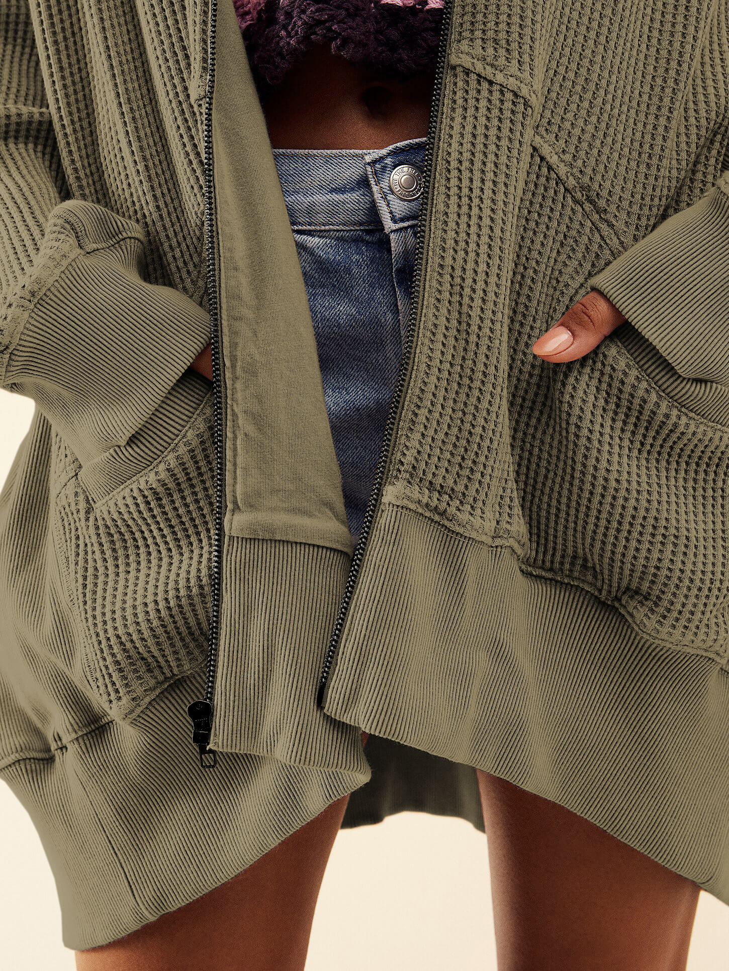 Campfire Hoodie Jacket - Olive - Image 3