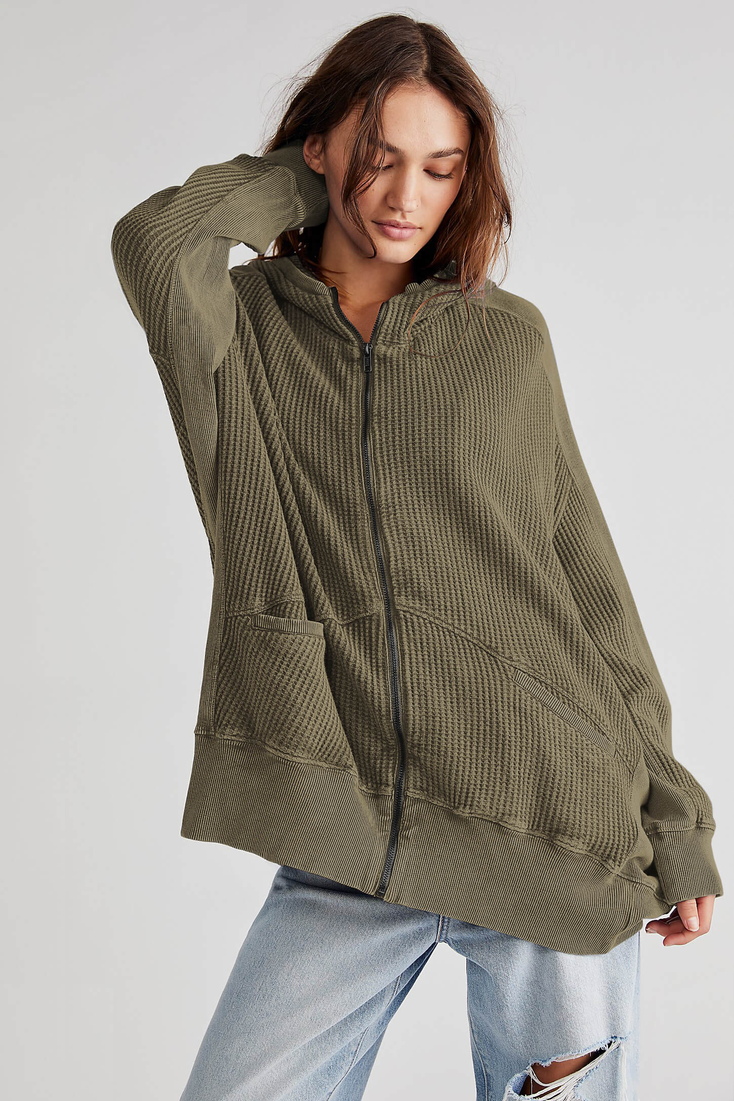 Campfire Hoodie Jacket - Olive - Image 4