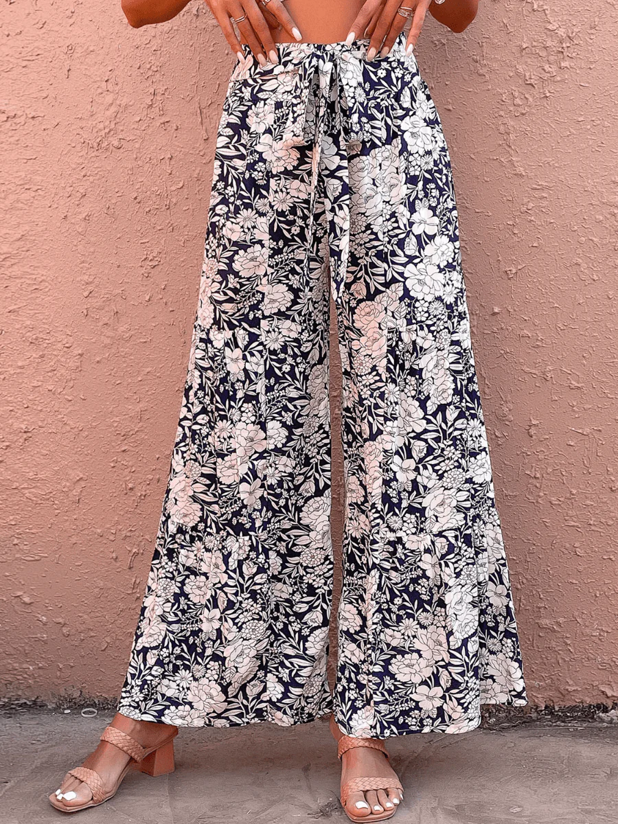 Cancun Printed Wide Leg Belted Pant - Image 2