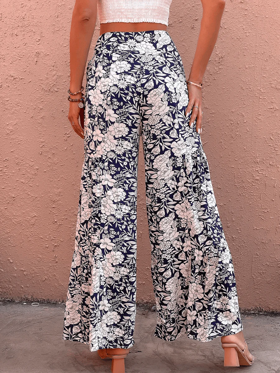 Cancun Printed Wide Leg Belted Pant - Image 4