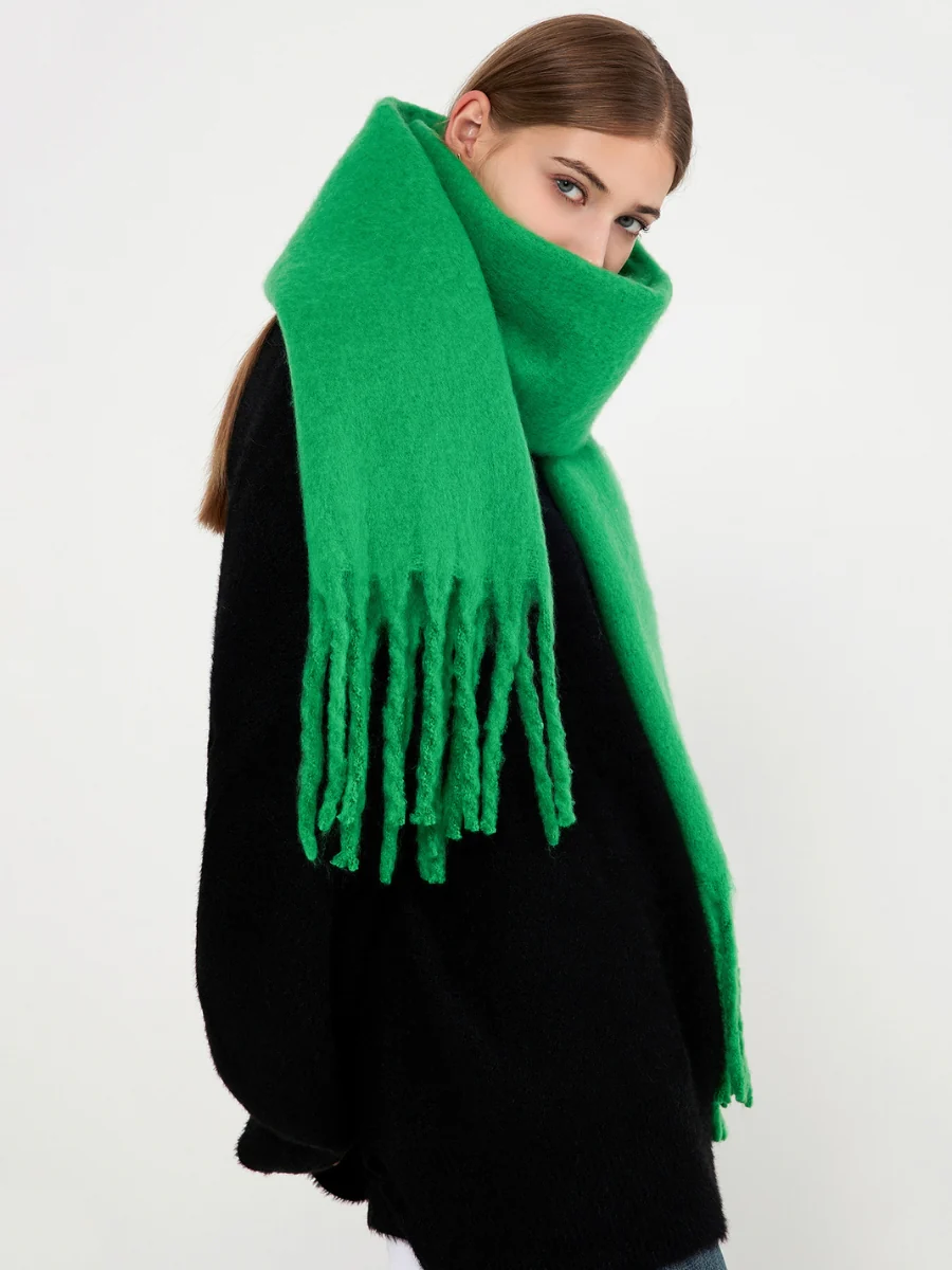 Catalog Tassel Blanket Scarf - Green - Image 5