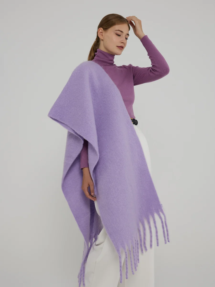 Catalog Tassel Blanket Scarf - Lavender - Image 3