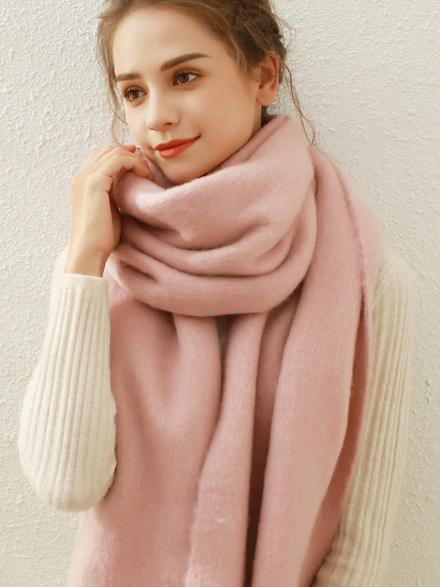 Catalog Tassel Blanket Scarf - Pink - Image 5