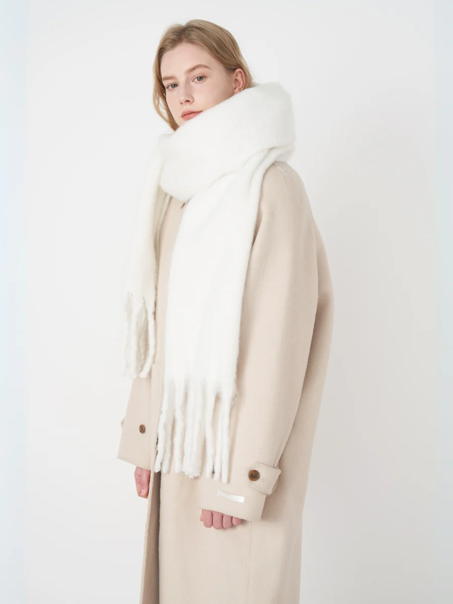 Catalog Tassel Blanket Scarf - White - Image 2