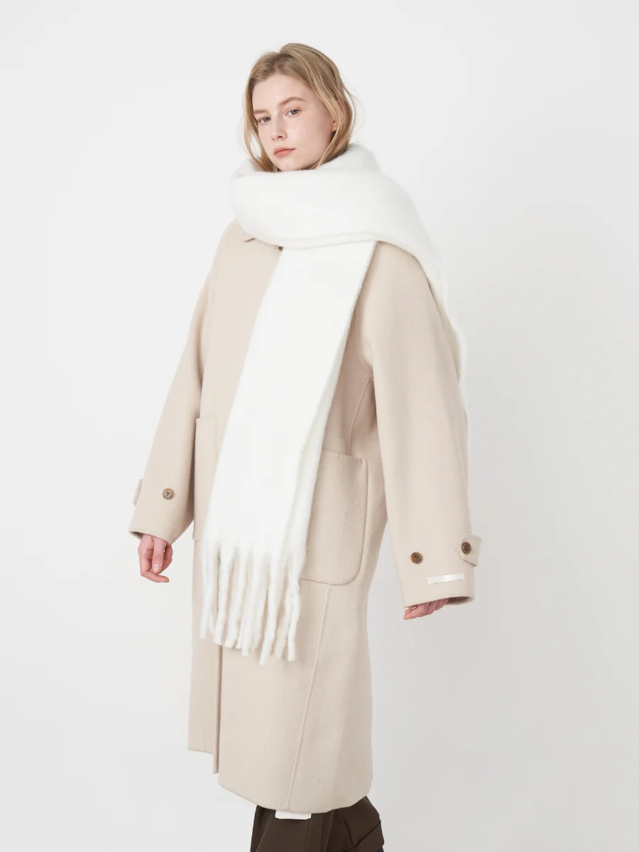 Catalog Tassel Blanket Scarf - White - Image 5