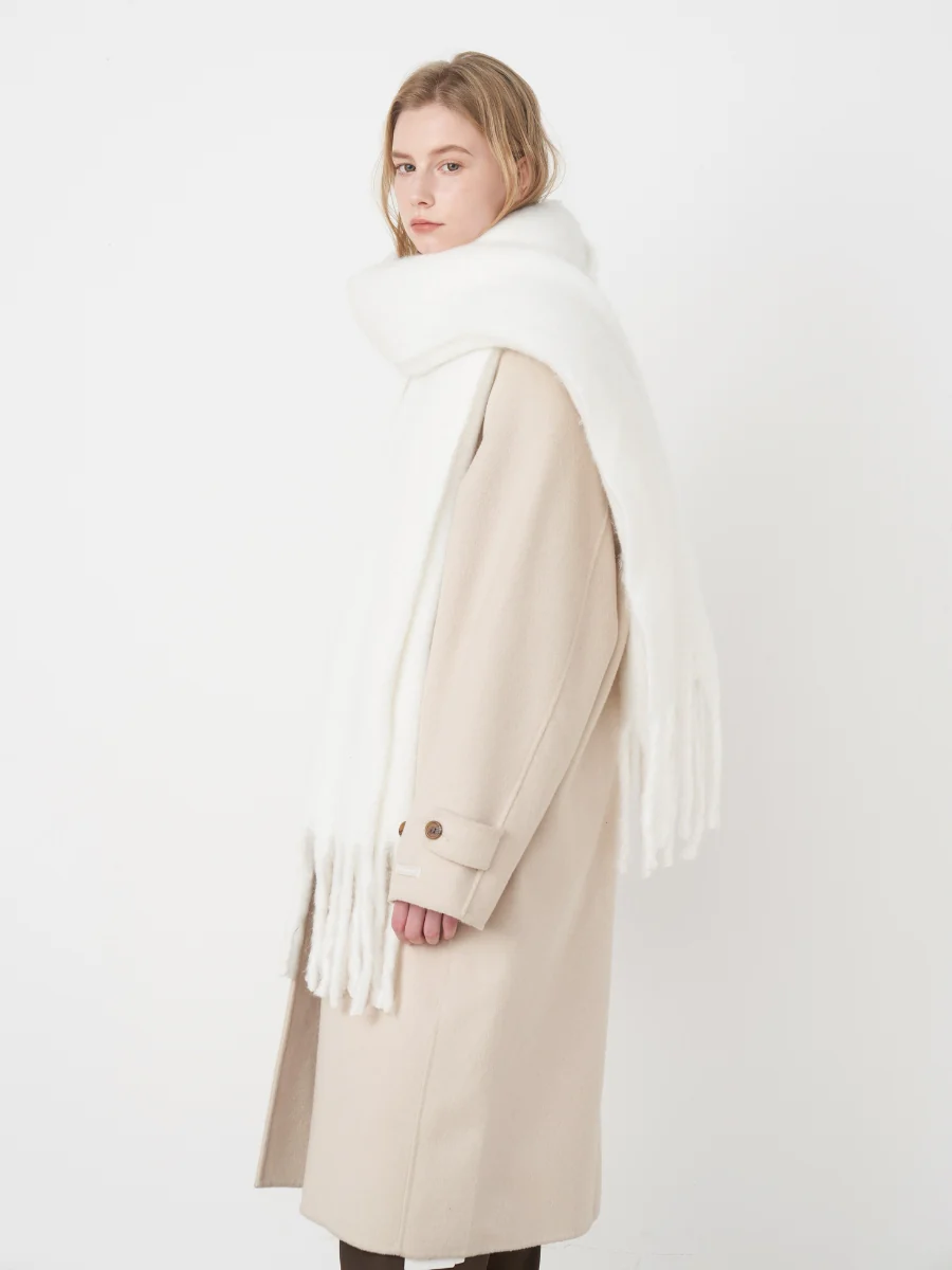 Catalog Tassel Blanket Scarf - White - Image 6