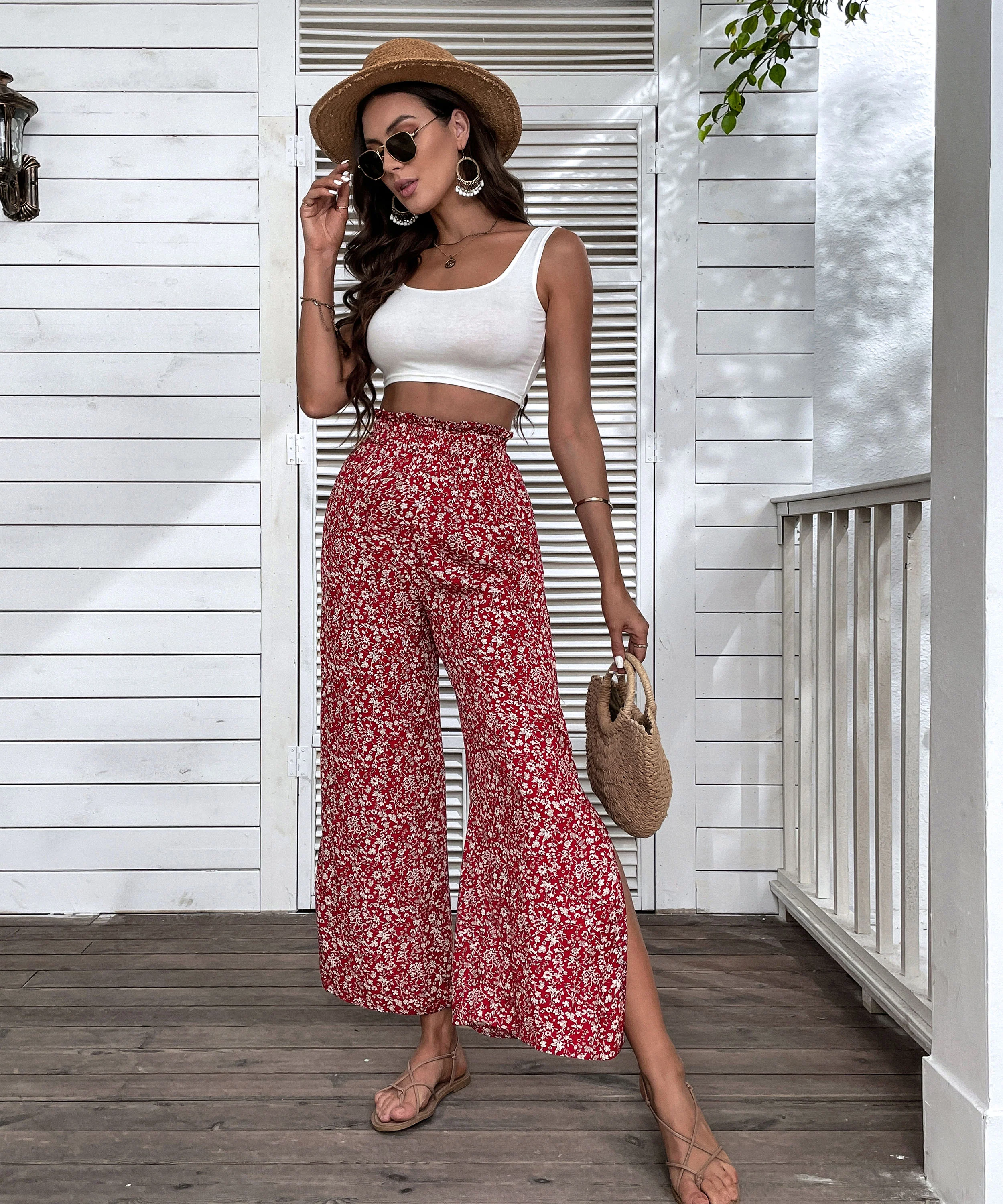CHELO CULOTTES PANTS - RED PRINT - Image 6