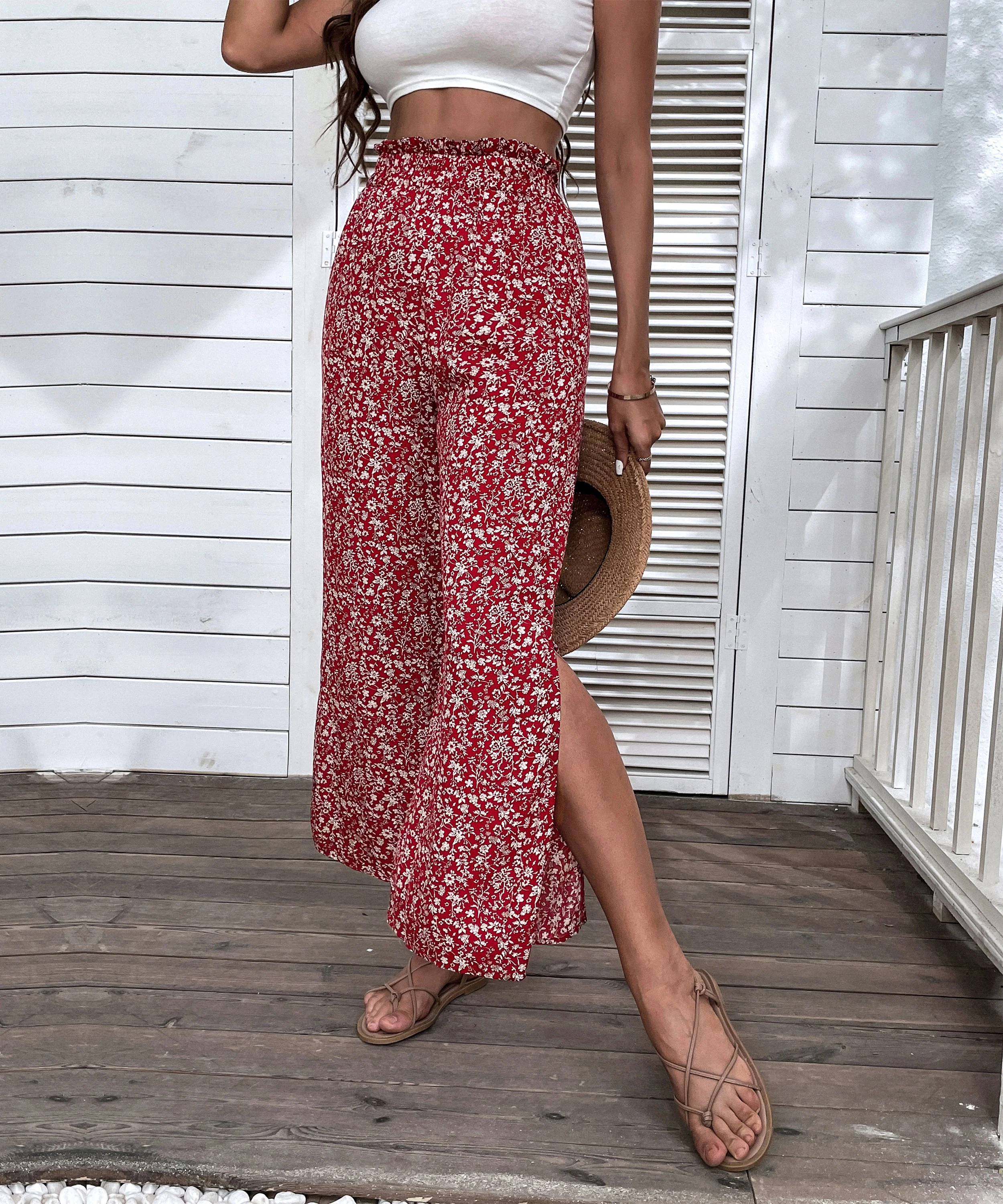 CHELO CULOTTES PANTS - RED PRINT - Image 7