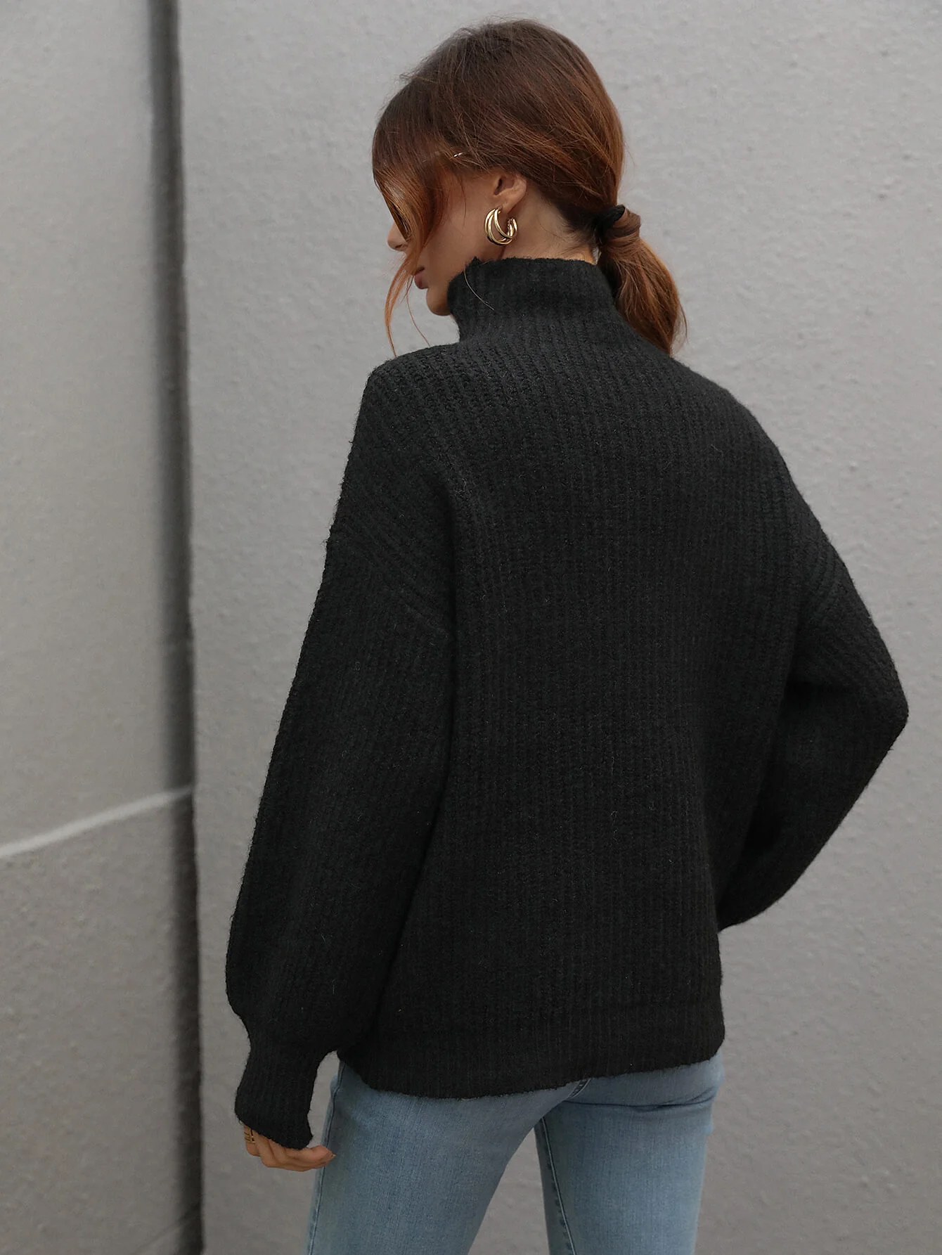 CHESTER KNIT JUMPER - BLACK - Image 3