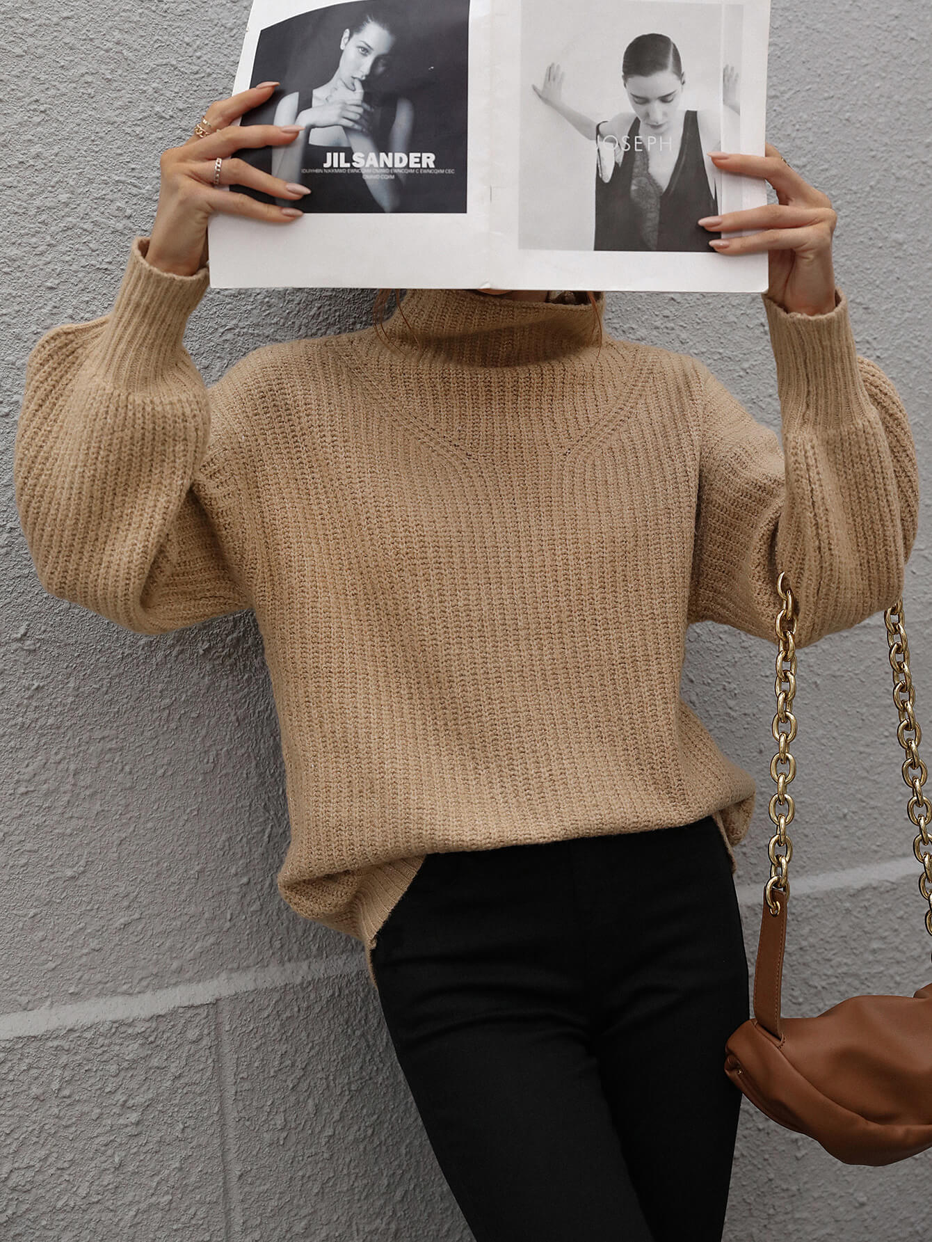 CHESTER KNIT JUMPER - MOCHA - Image 4