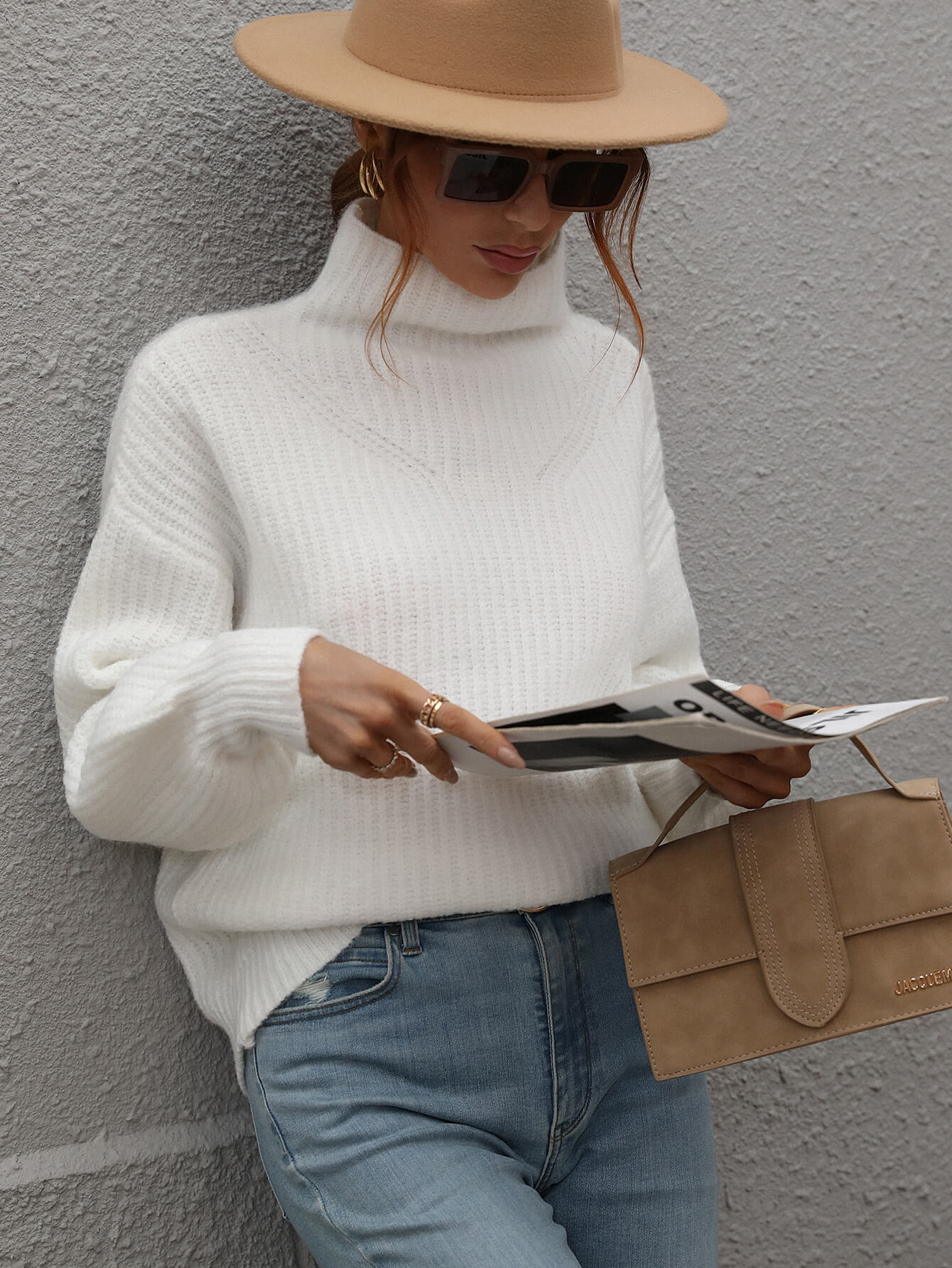 CHESTER KNIT JUMPER - WHITE - Image 4