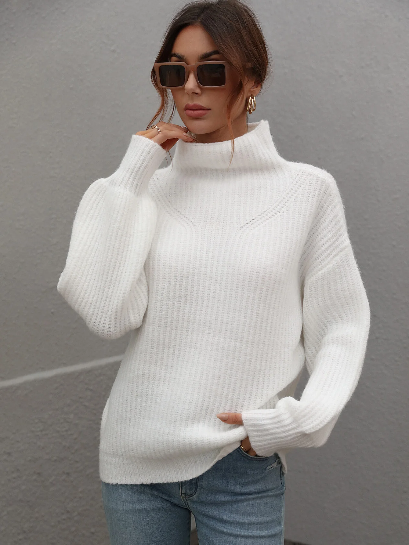 CHESTER KNIT JUMPER - WHITE - Image 5