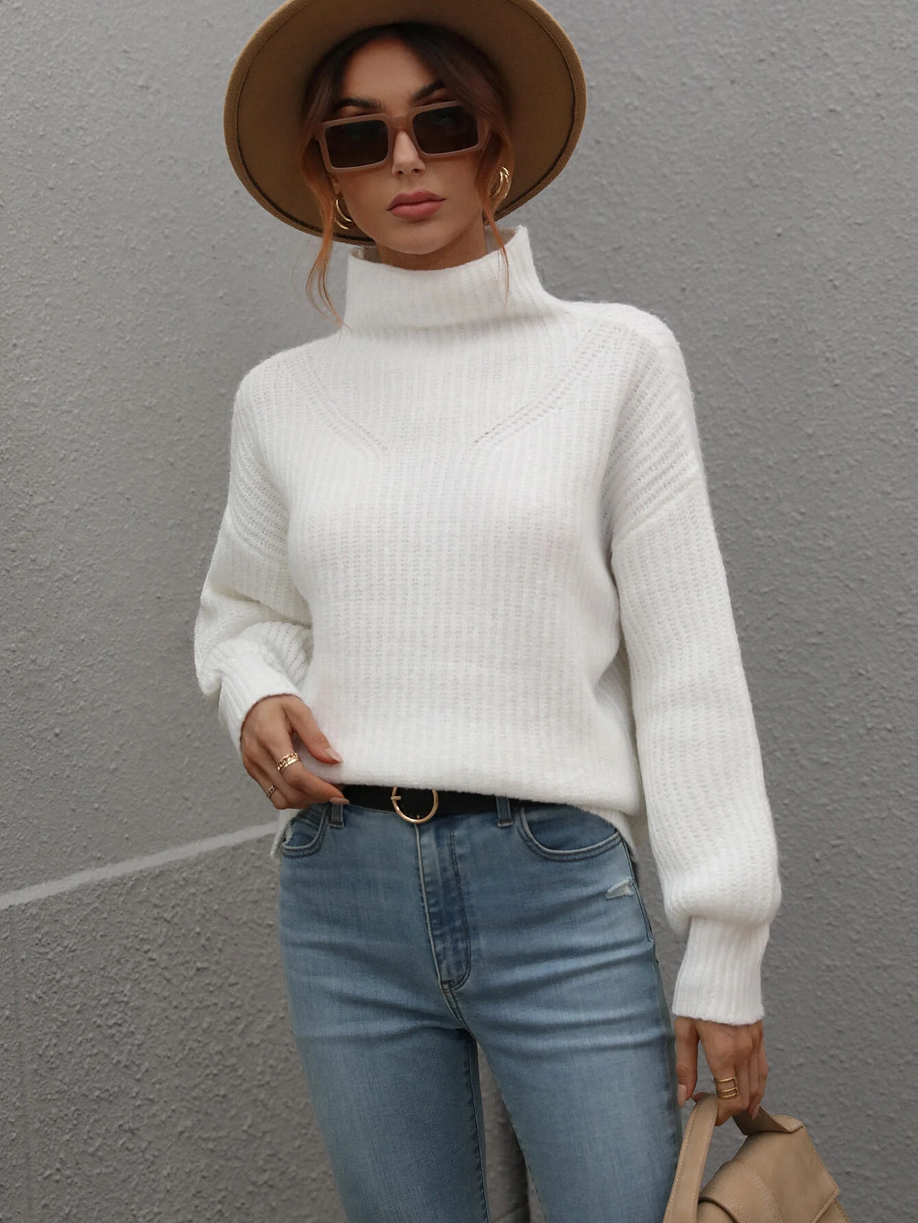 CHESTER KNIT JUMPER - WHITE - Image 6