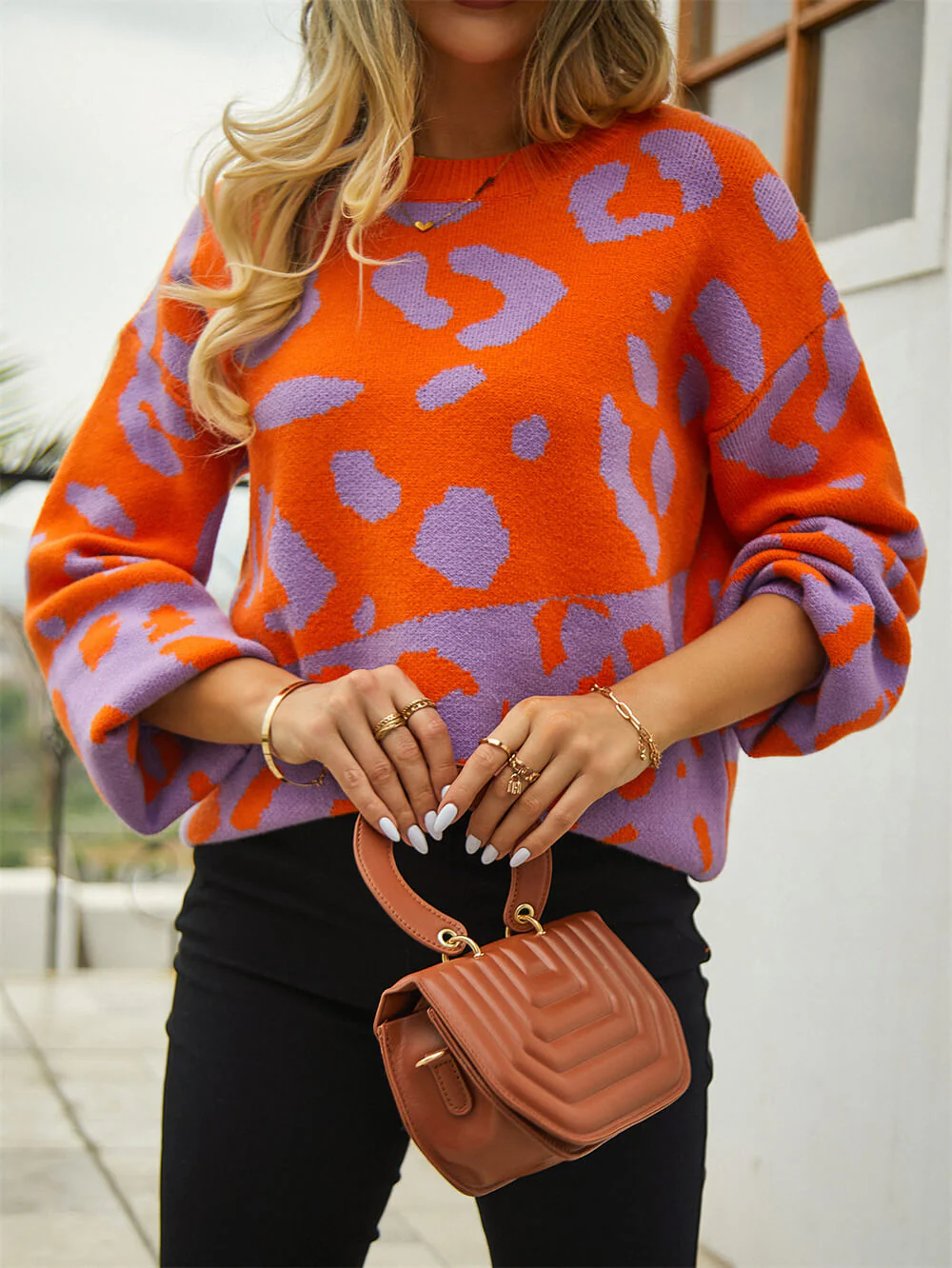 Chilly Days Textured Sweater - Purple - Image 6