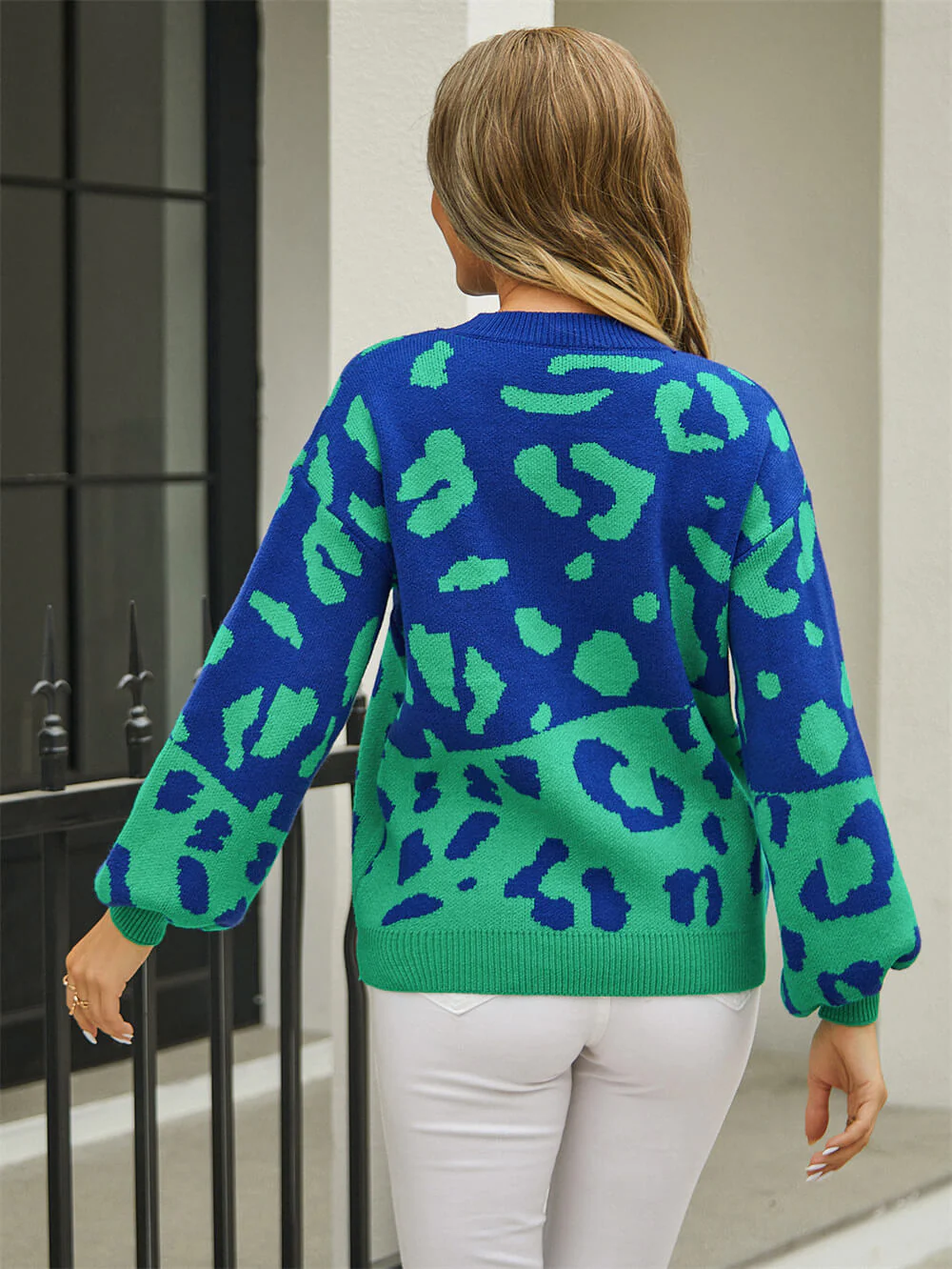 Chilly Days Textured Sweater - Teal - Image 5