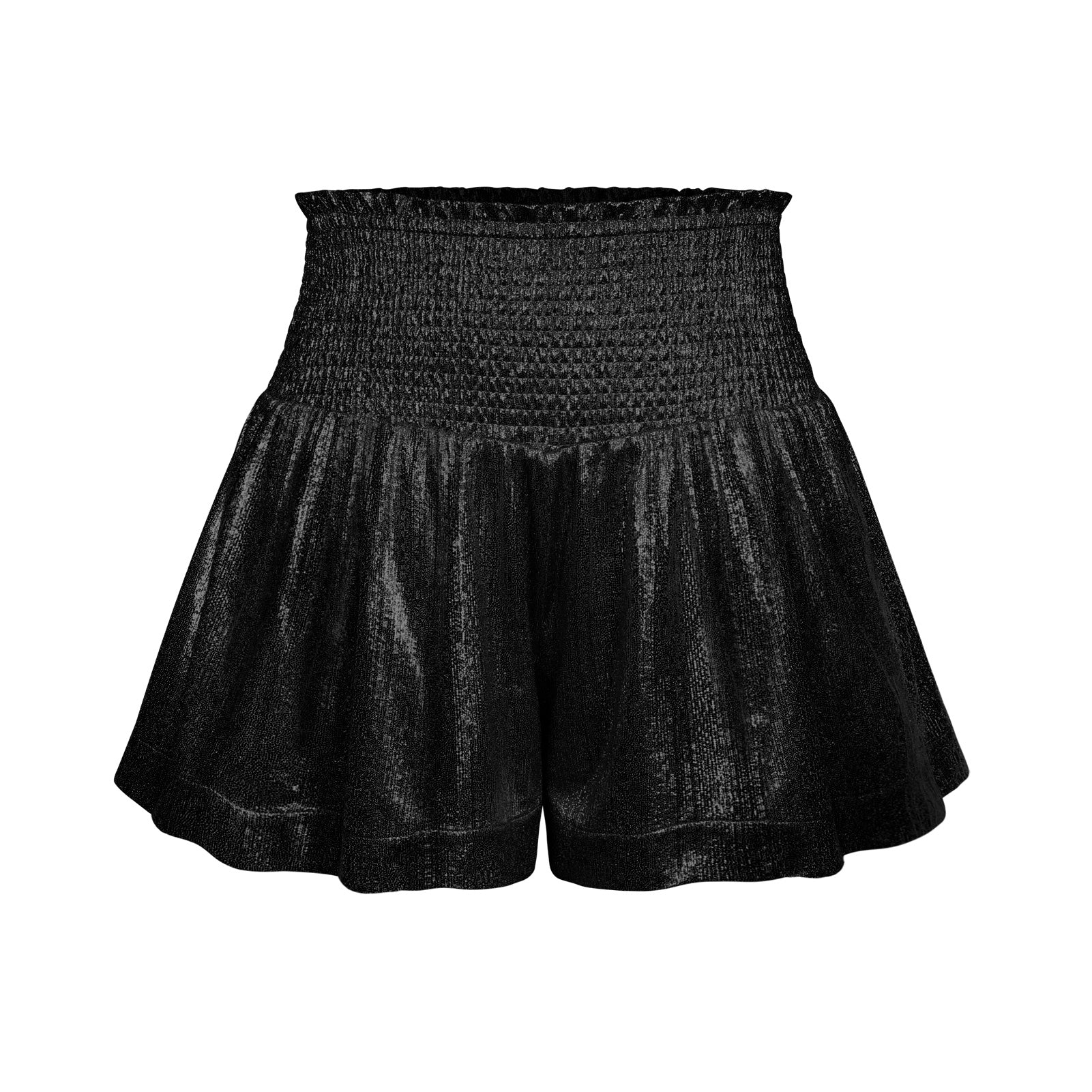 CHOOSE TO SPARKLE METALLIC SHORTS - BLACK - Image 5