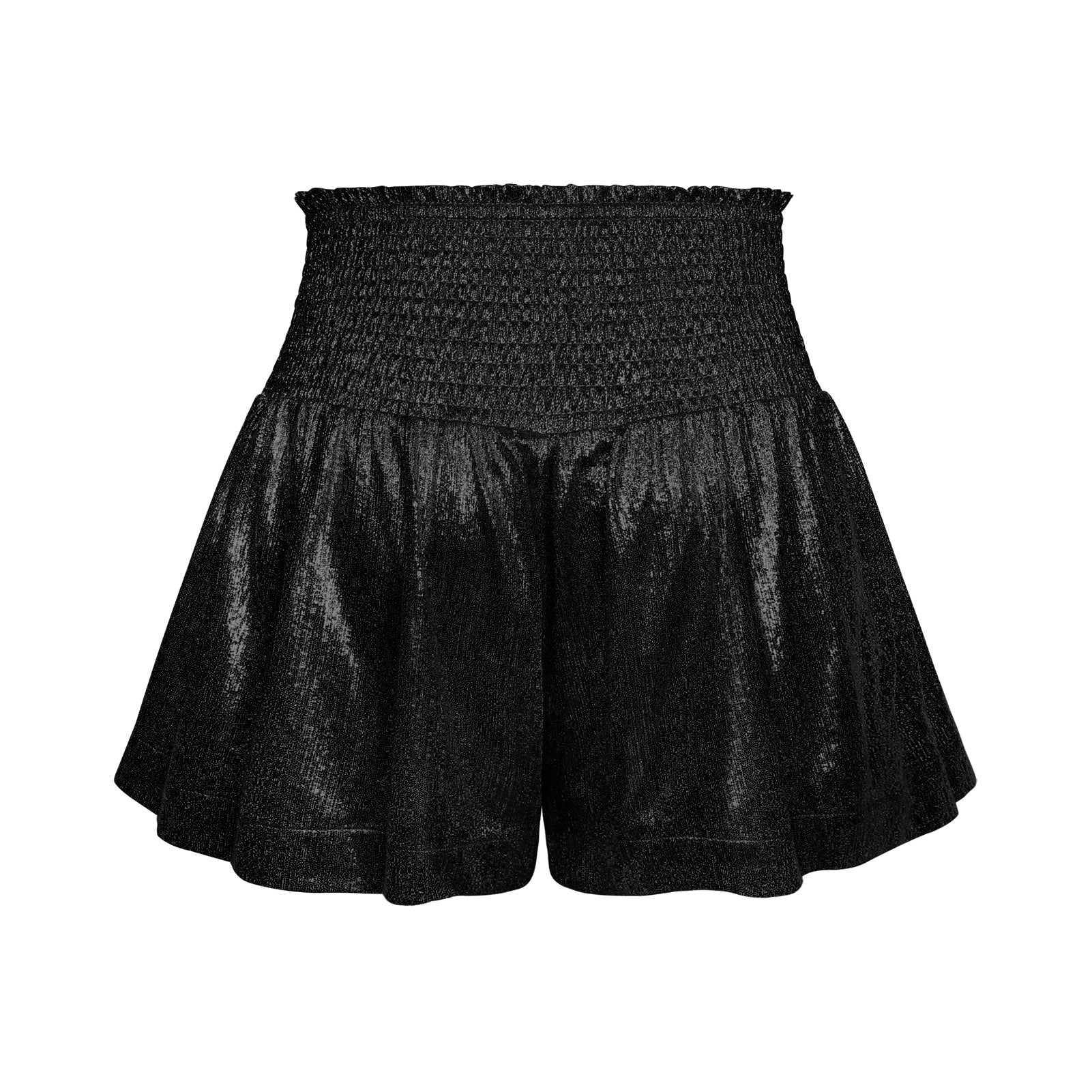 CHOOSE TO SPARKLE METALLIC SHORTS - BLACK - Image 6