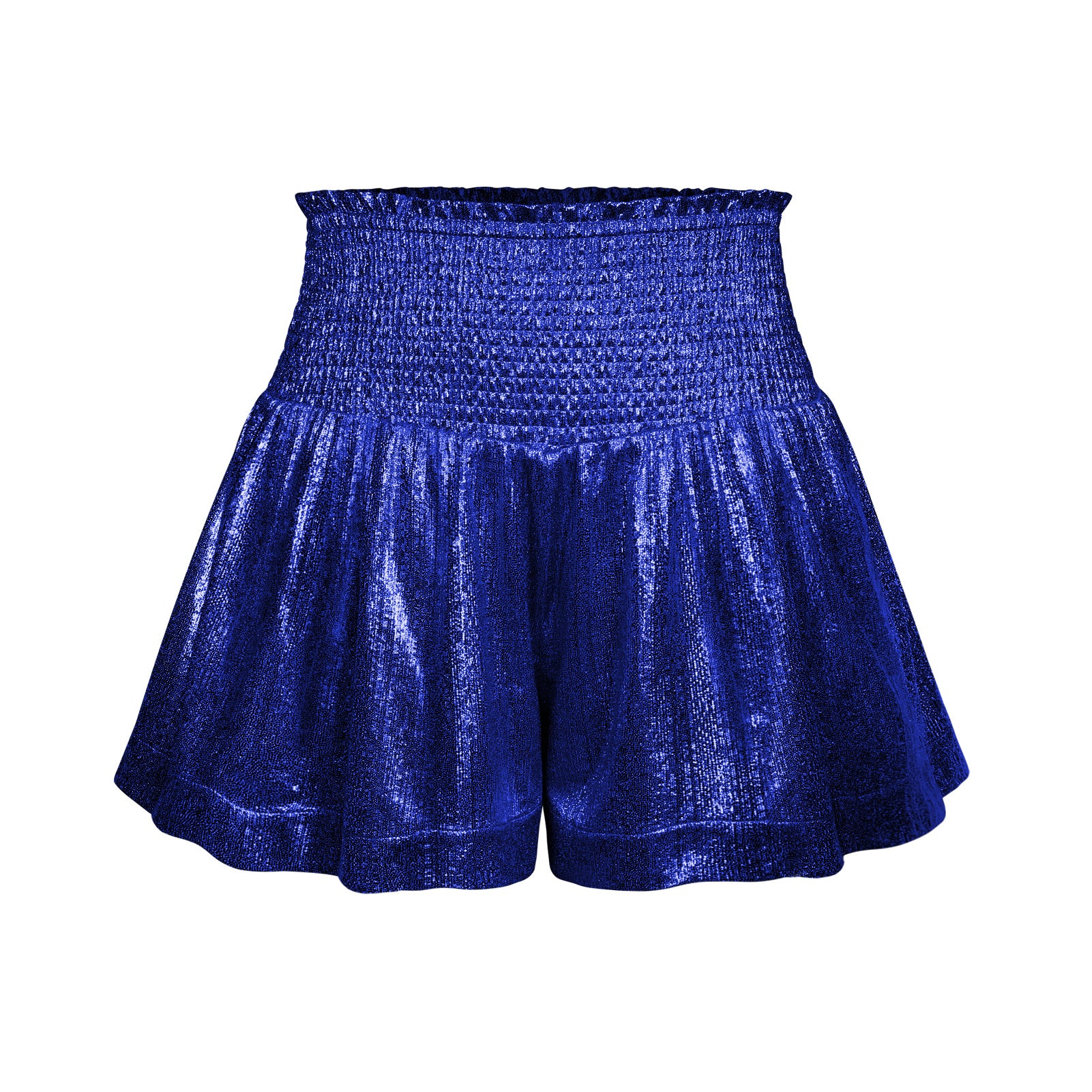 CHOOSE TO SPARKLE METALLIC SHORTS - BLUE - Image 5