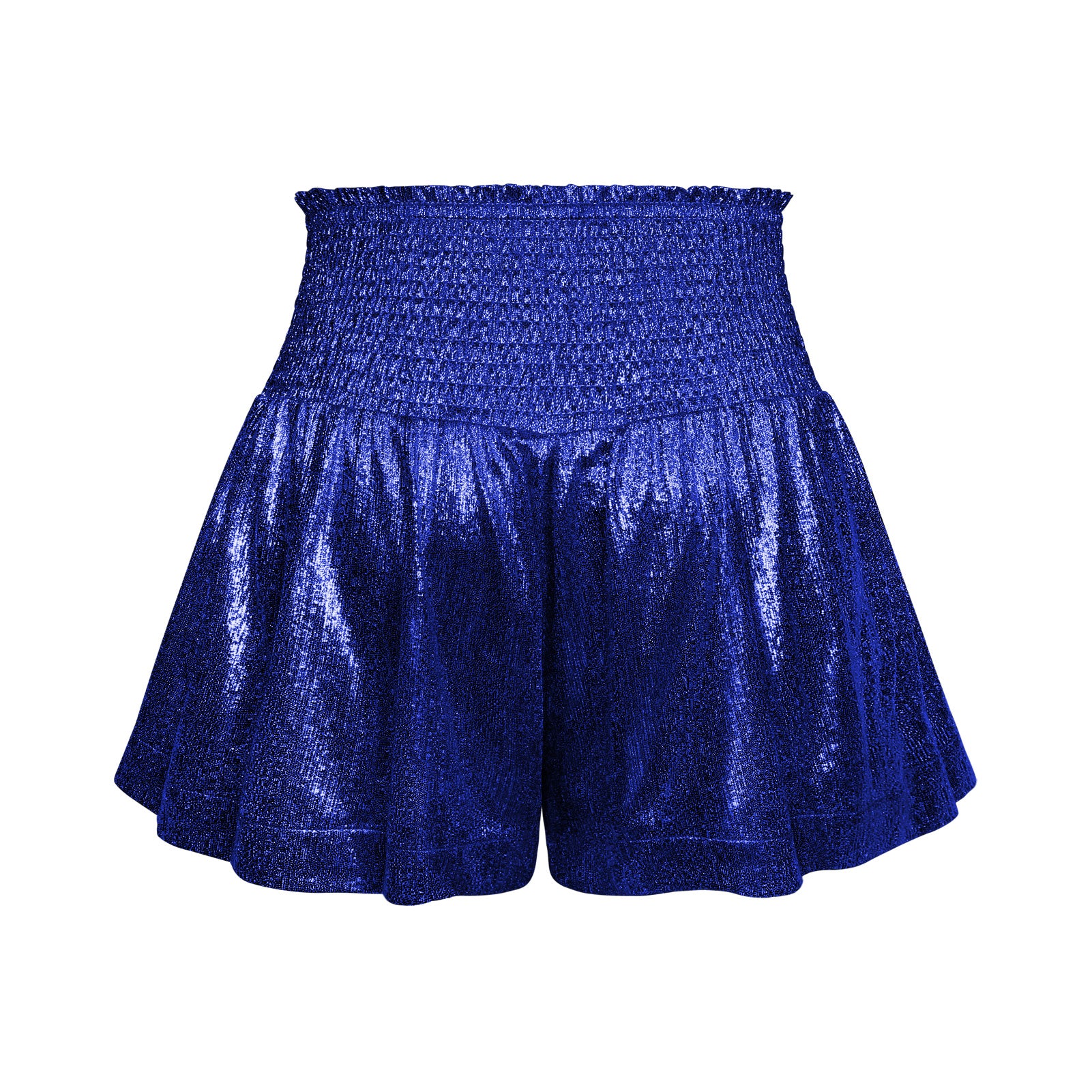CHOOSE TO SPARKLE METALLIC SHORTS - BLUE - Image 6