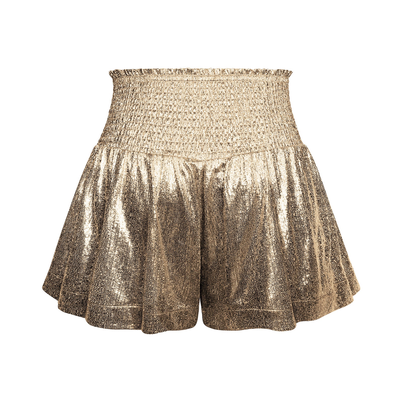CHOOSE TO SPARKLE METALLIC SHORTS - GOLD - Image 6