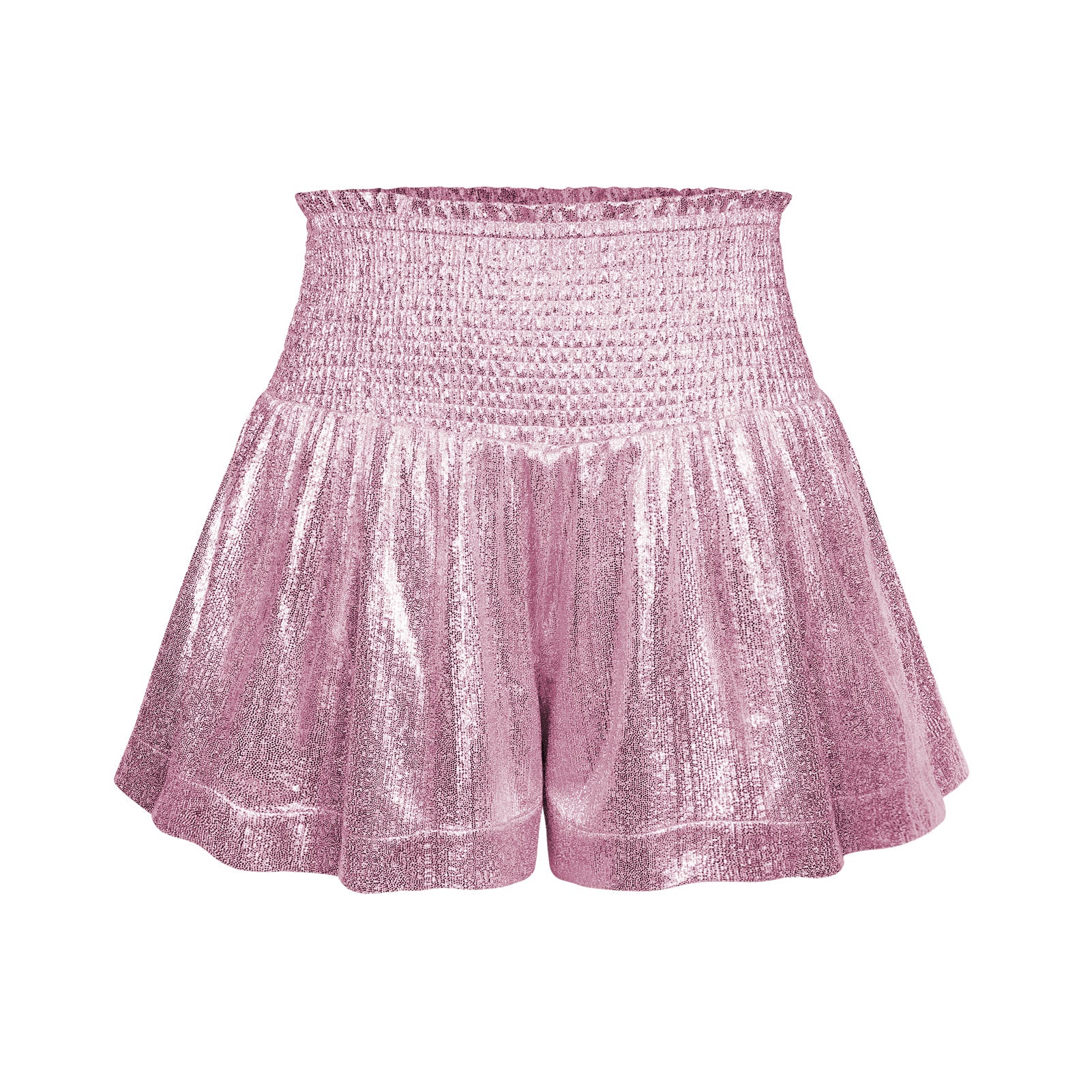 CHOOSE TO SPARKLE METALLIC SHORTS - PINK - Image 5
