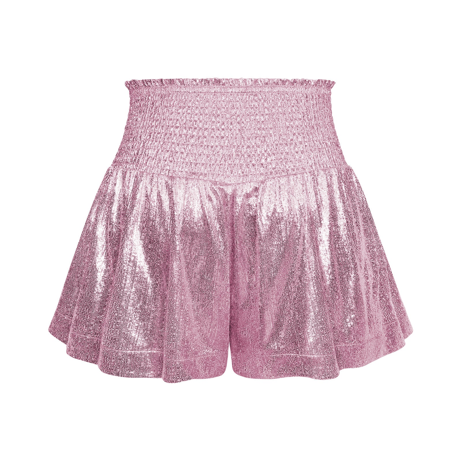 CHOOSE TO SPARKLE METALLIC SHORTS - PINK - Image 6