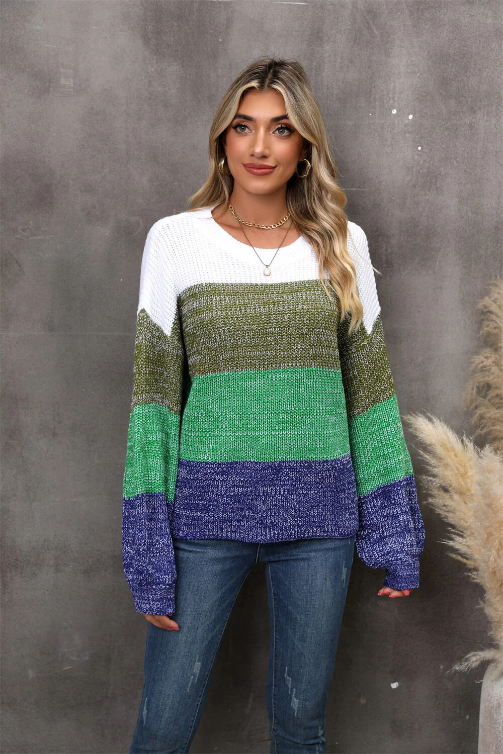 Chosen One Striped Knit Sweater - olive - Image 5