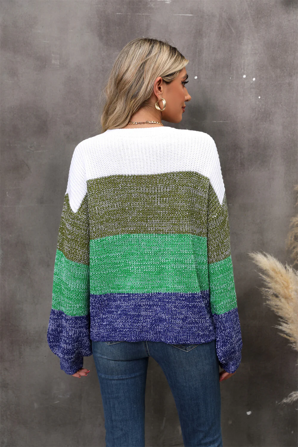 Chosen One Striped Knit Sweater - olive - Image 6