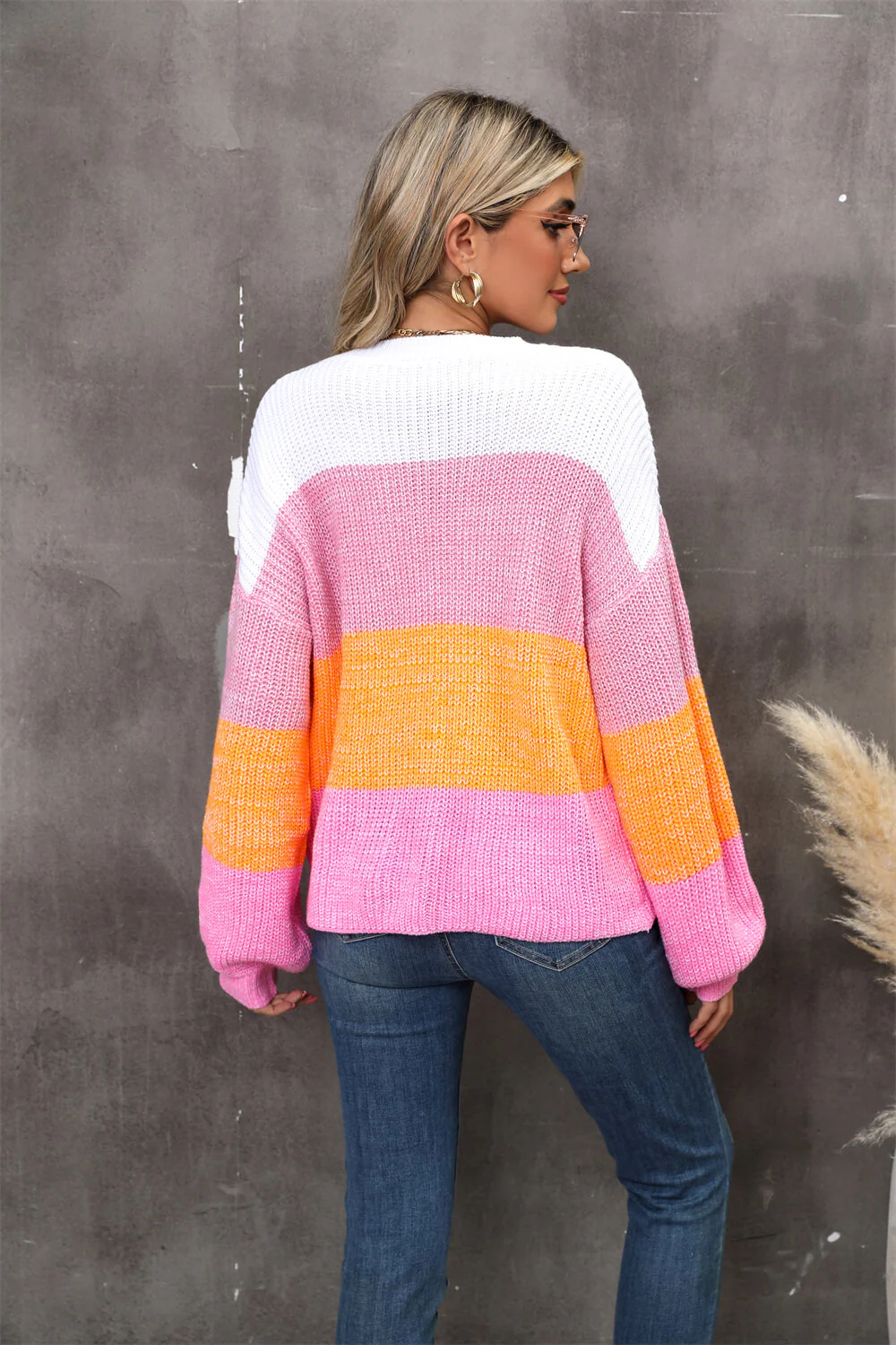 Chosen One Striped Knit Sweater - pink - Image 6